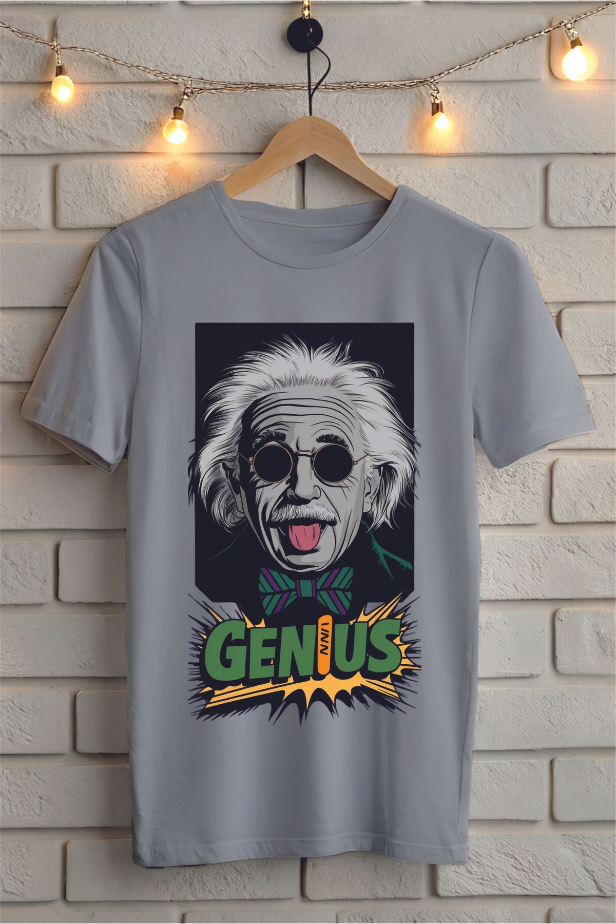 ModaSphere GENIUS Baskılı Unisex Tişört