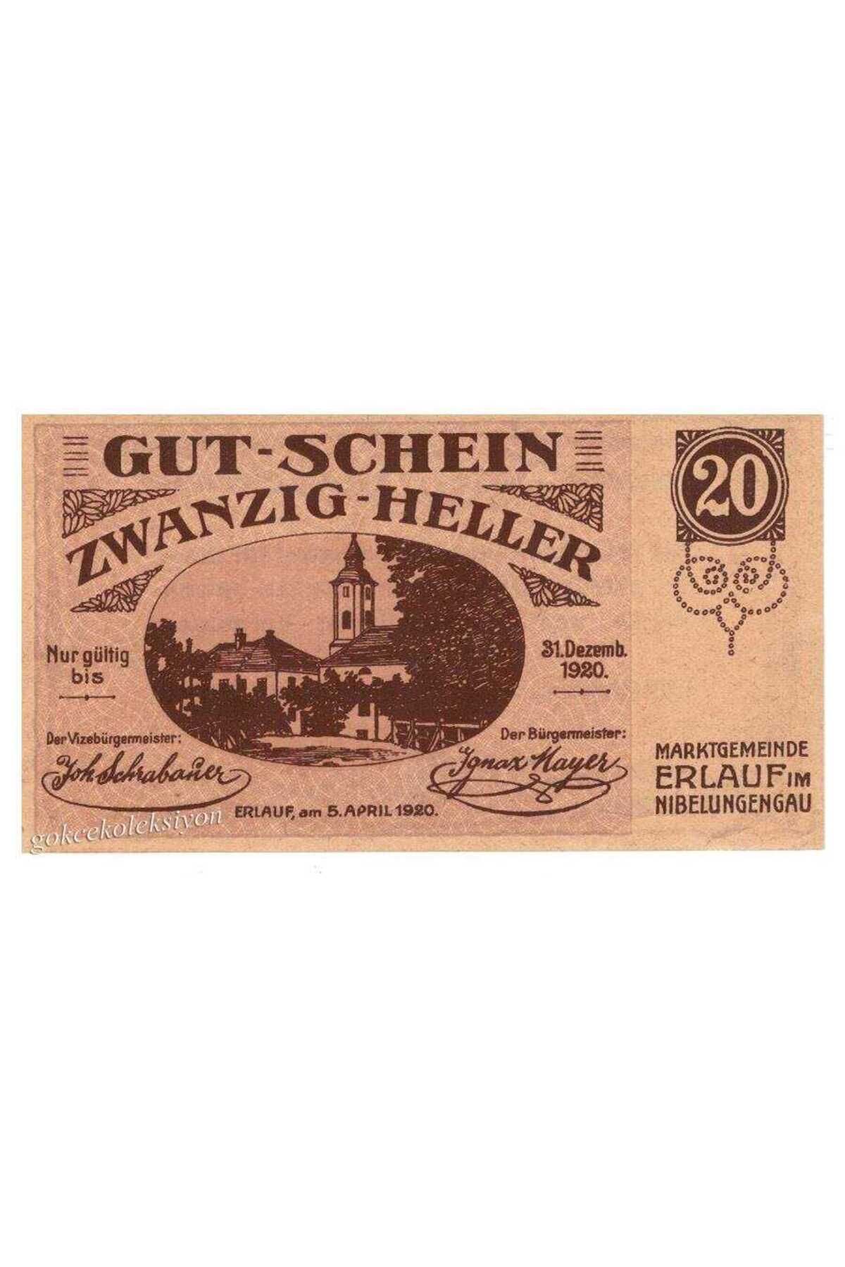 Gökçe Koleksiyon Avusturya 20 Heller YKP1097