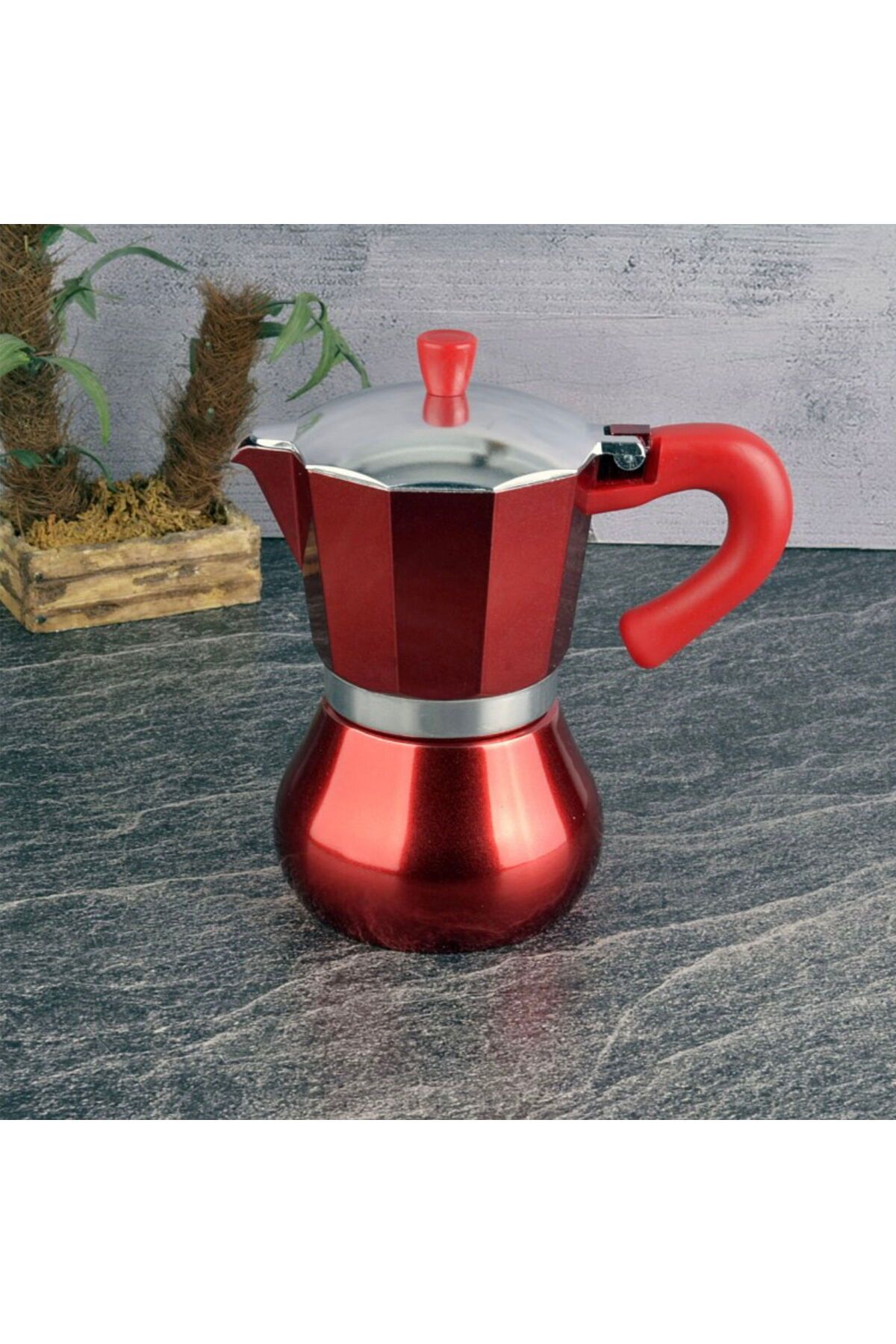 MATMEL 6 Cup Moka Cezve - Kırmızı