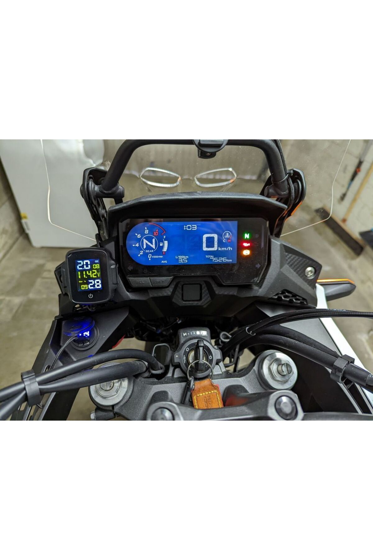 Lucest TPMS için Honda CB500X uyumlu Adaptör Braketi (Plastik Aparattır!!!)
