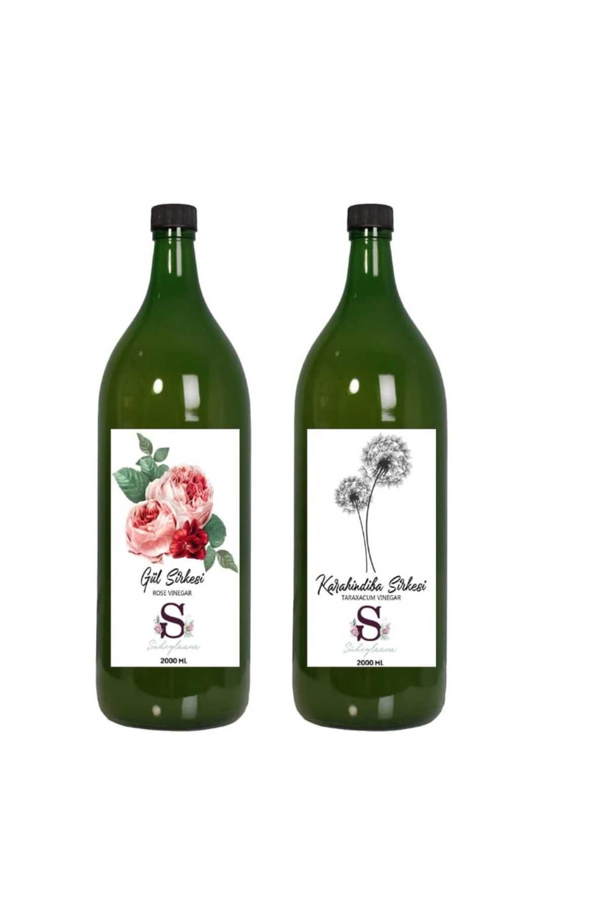 Süheylaana Doğal Gül Sirkesi 2000 Ml - Doğal Karahindiba Sirkesi 2000 Ml
