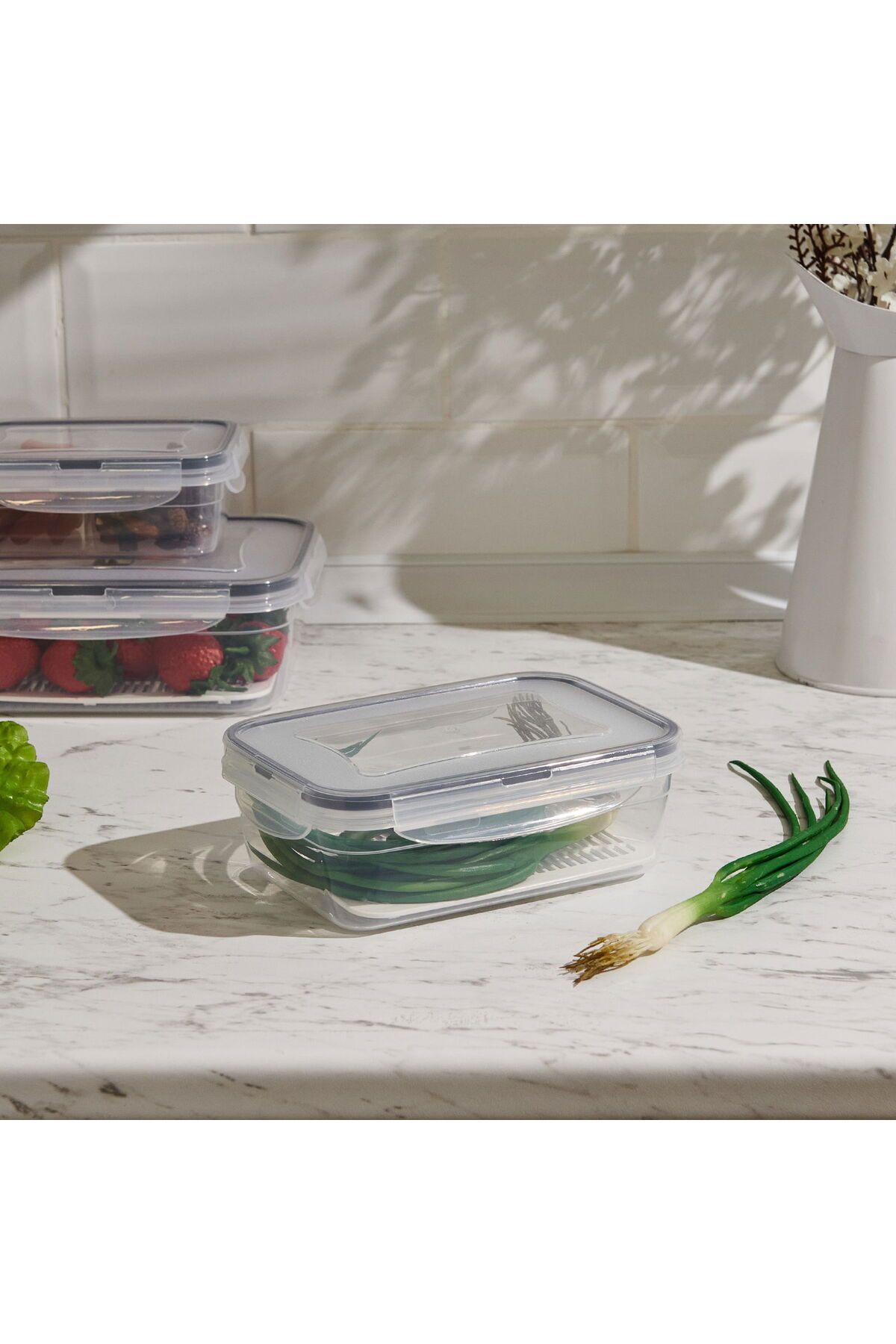 ASPARTAM Fresh Box Kare Saklama Kabı - 1000 ml
