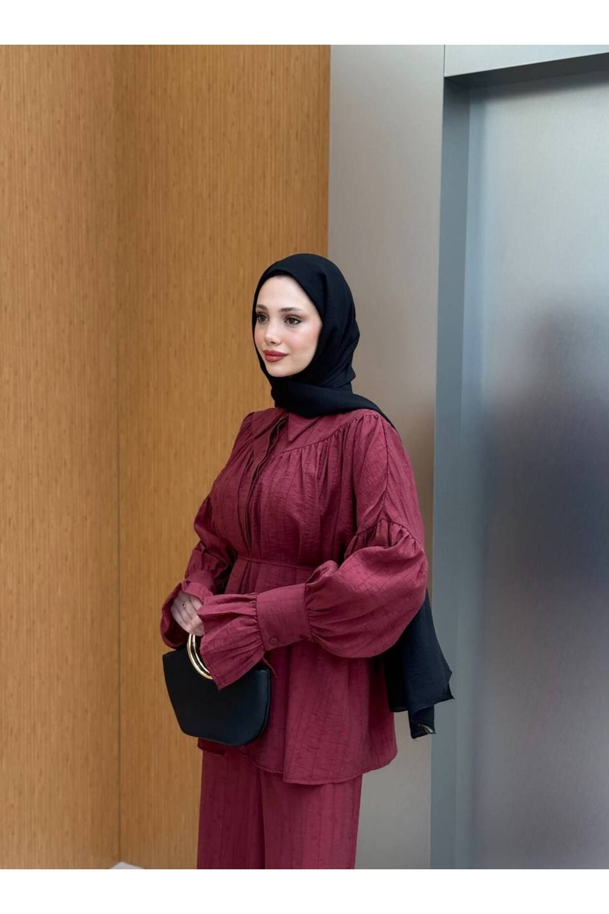 Butik Tesettür Elbise Balon Kol