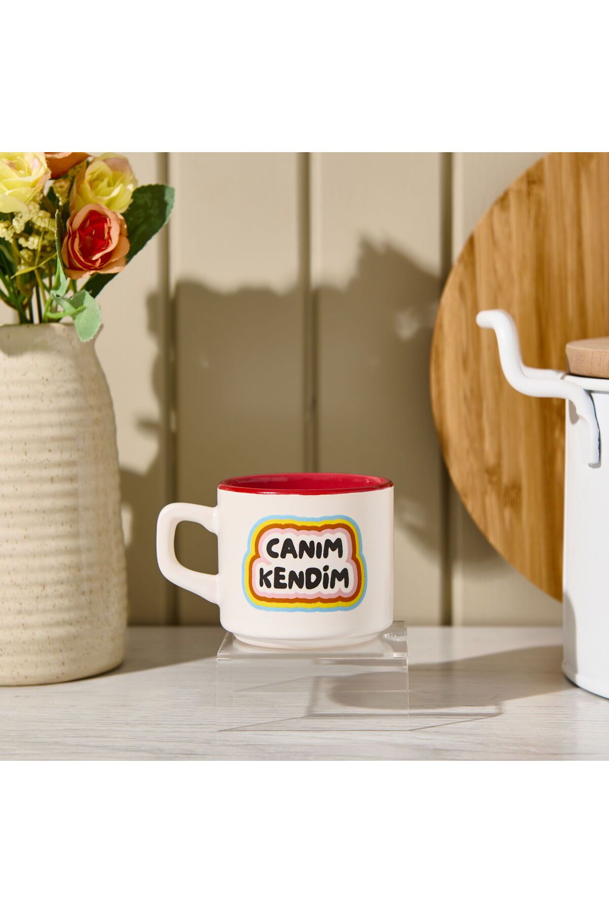 ASPARTAM Tasarım Canım Kendim Sloganlı Venüs Kupa - Renkli - 195 ml