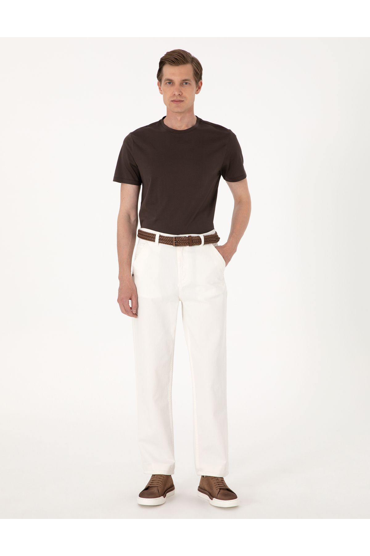 Pierre Cardin Ekru Loose Fit Jean Pantolon 50305226-VR019