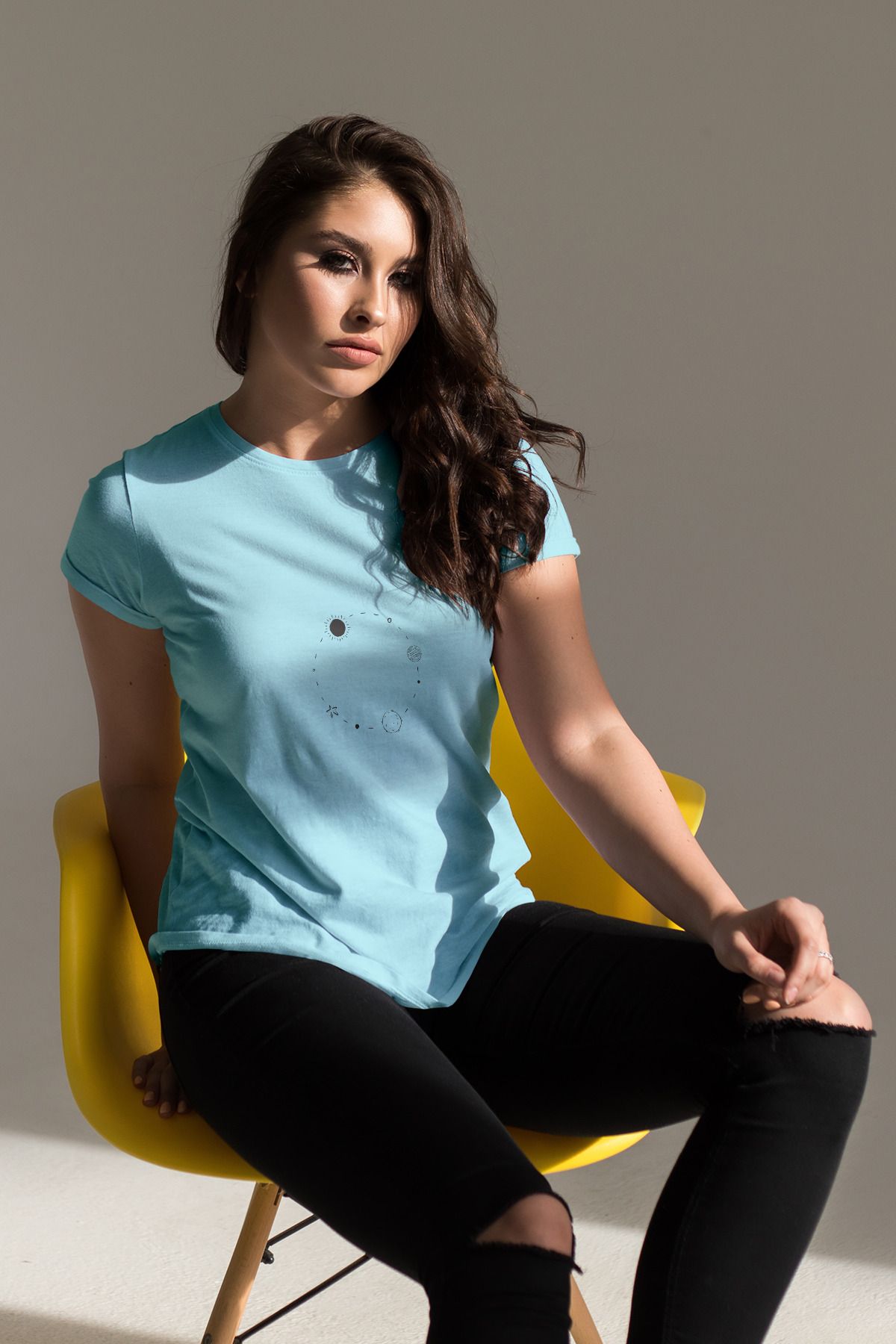 Decrift Gezegenler %100 Pamuk Kadın T-Shirt
