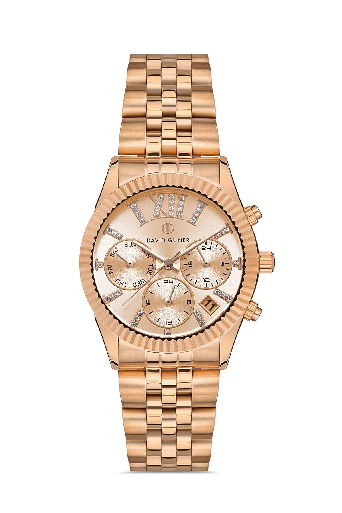 DAVID GUNER ROSE KAPLAMALI ROSE KADRANLI KADIN KOL SAATİ DG-8340LA-C5