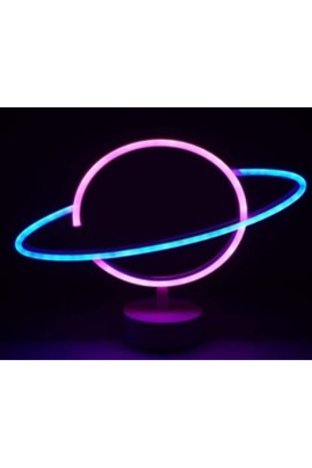 BYR Fırsat Byr Neon Işıklı Satürn Lamba Pil+Usb Yeni