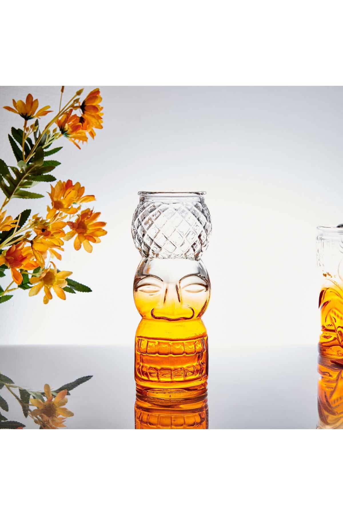 ASPARTAM Glass T-Saki Bardak - Turuncu - 550 cc