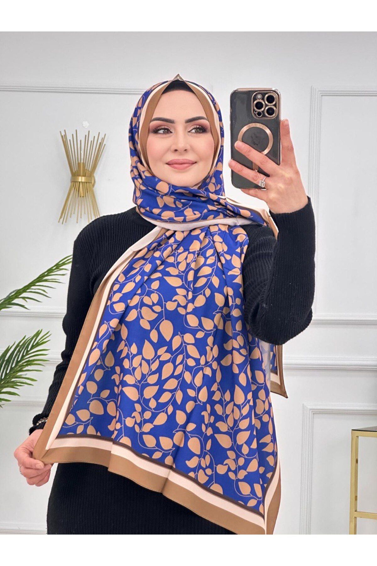 Enans Design Kadın Tesettür Krep Şal