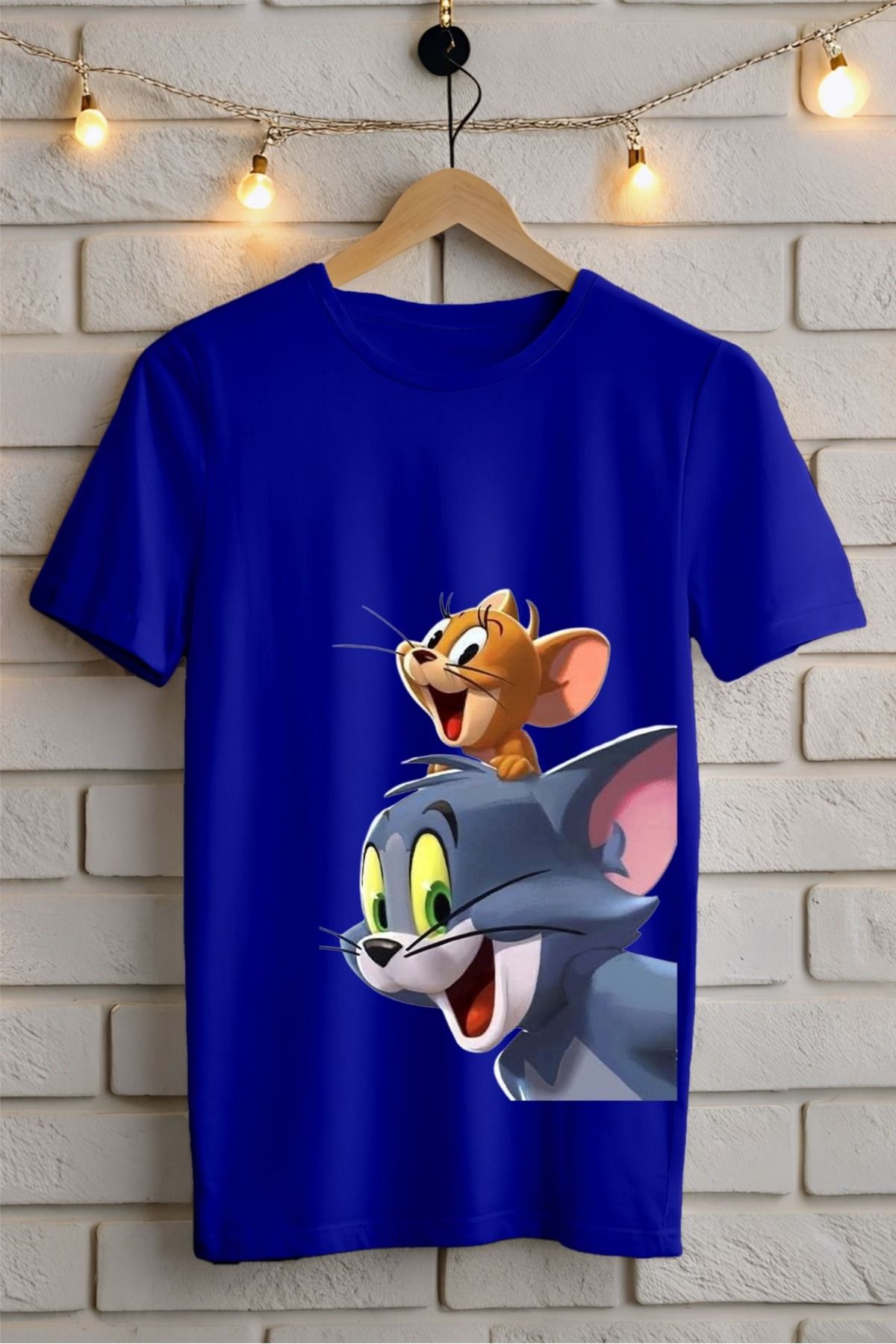 ModaSphere TOM ve JERRY Baskılı Unisex Oversize Tişört