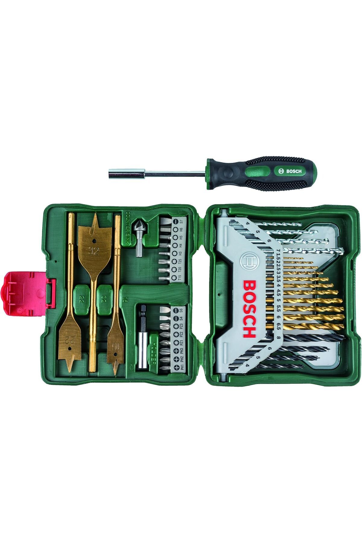 Mu Art Ahşap Mrt Professional Accessories - x-Line 40 Parça Titanyum Tornavidalı Karışık Aksesuar Seti, Yük