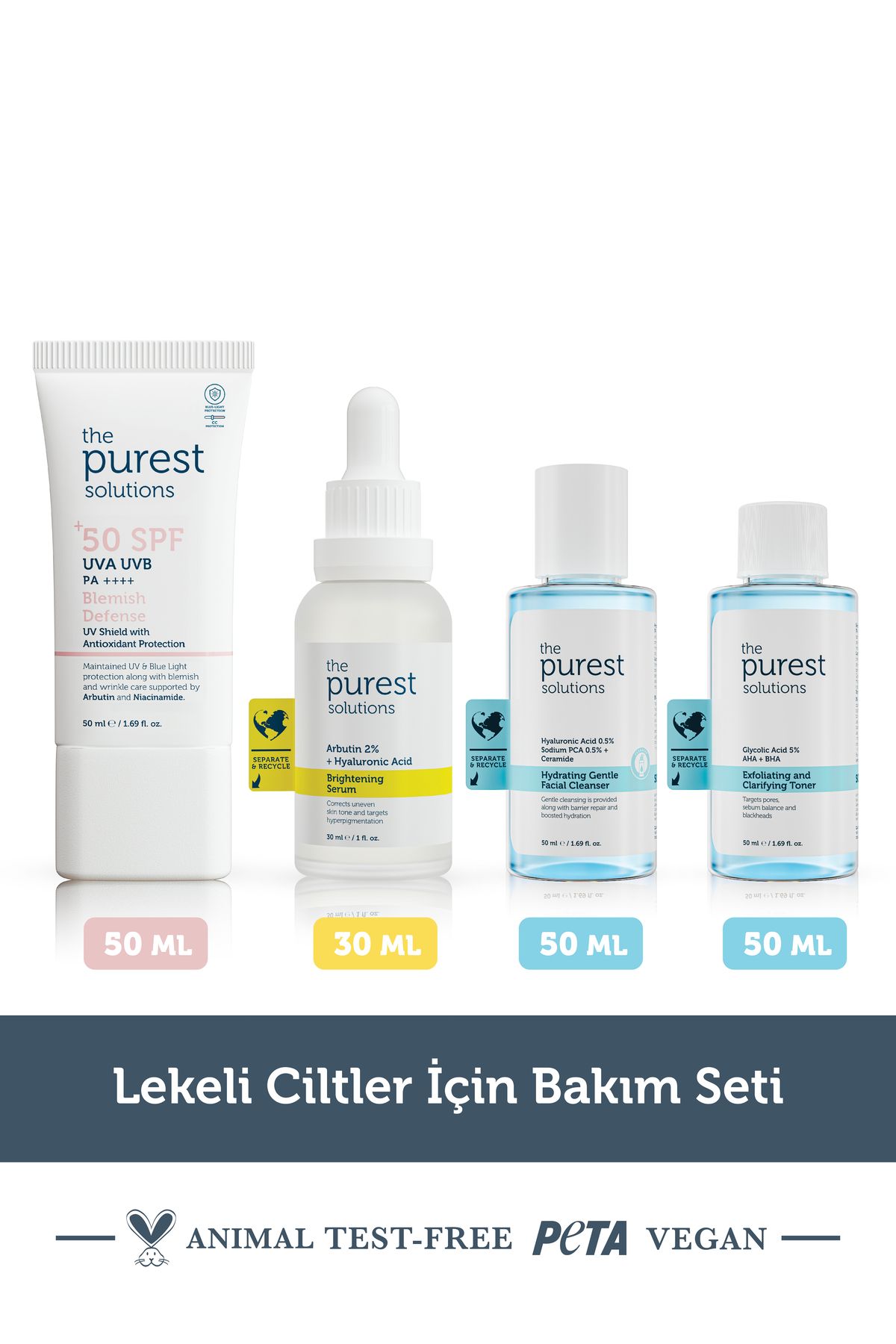 The Purest Solutions Lekeli Ciltler İçin Bakım Seti