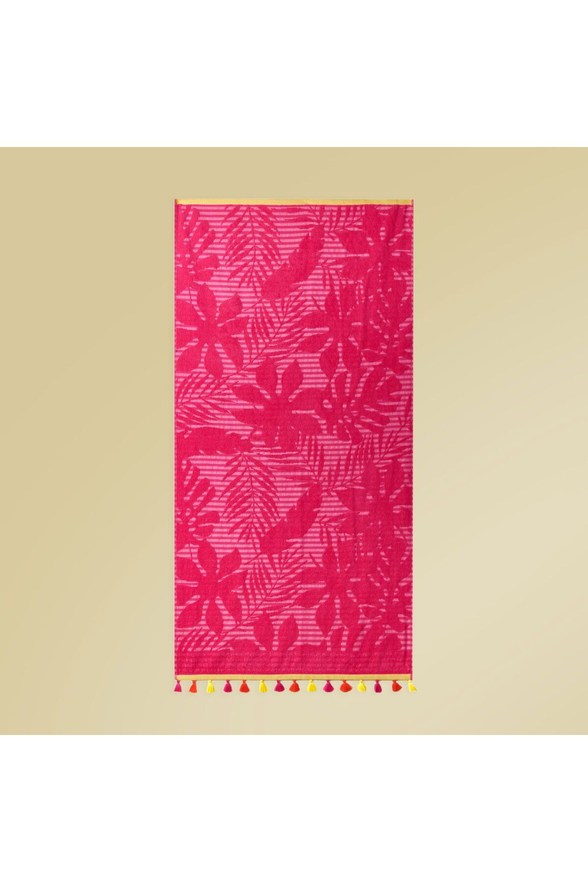 ASPARTAM Palme Plaj Havlusu - Pembe - 70x140 cm