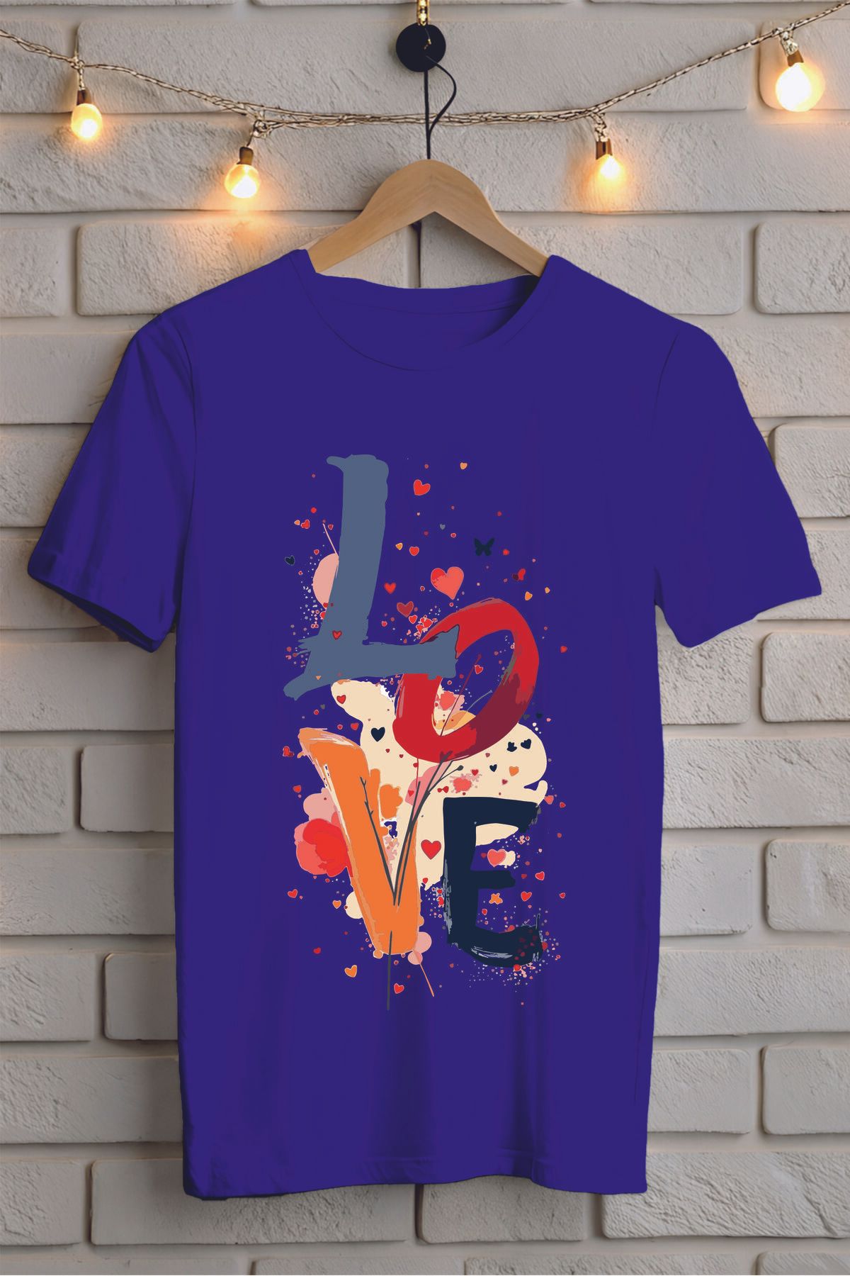 ModaSphere Love Baskılı Unisex Oversize Tişört
