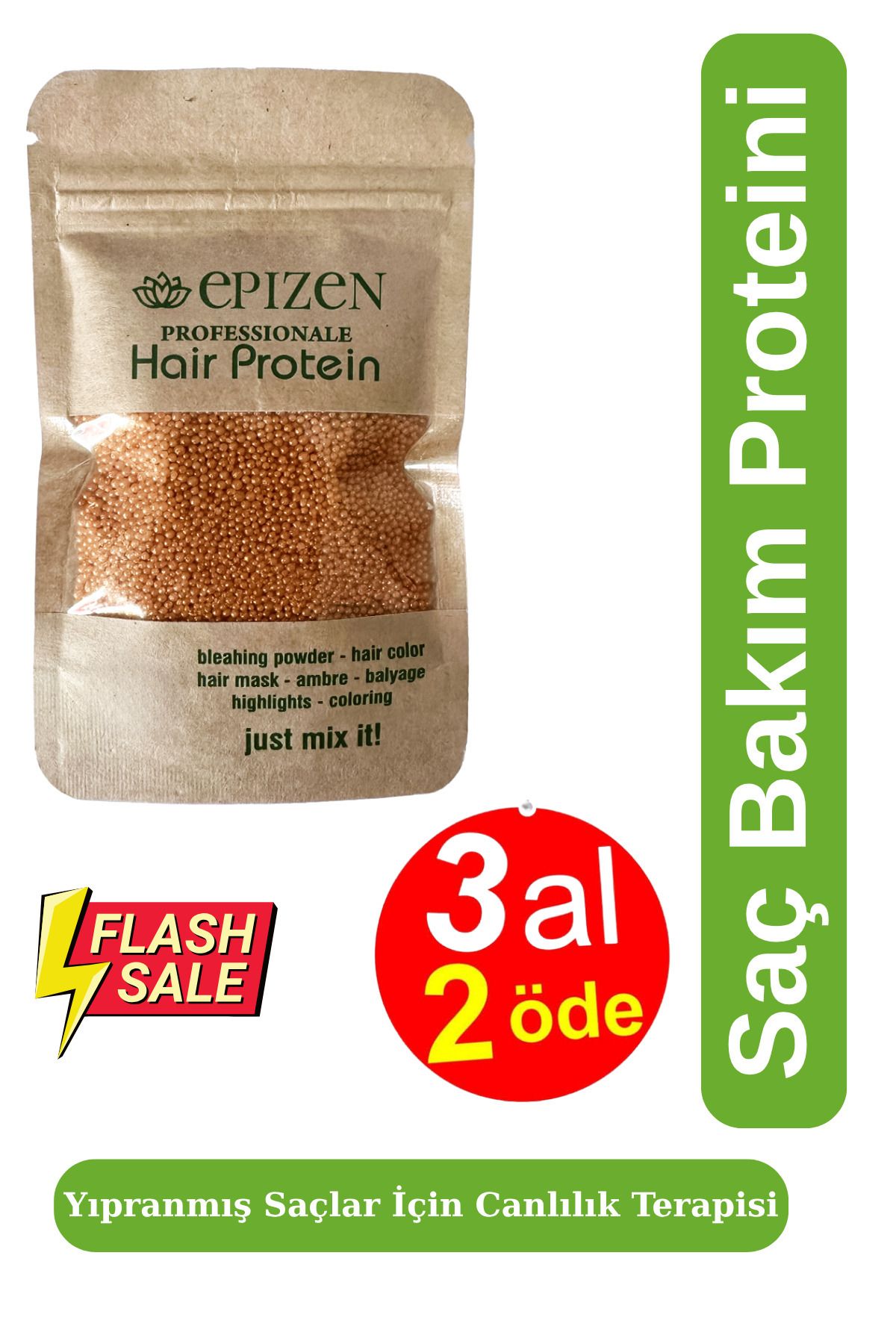 Saç Bakım Proteini / Hair Protein Yıpranmalara Karşı Özel Ürün 50gr