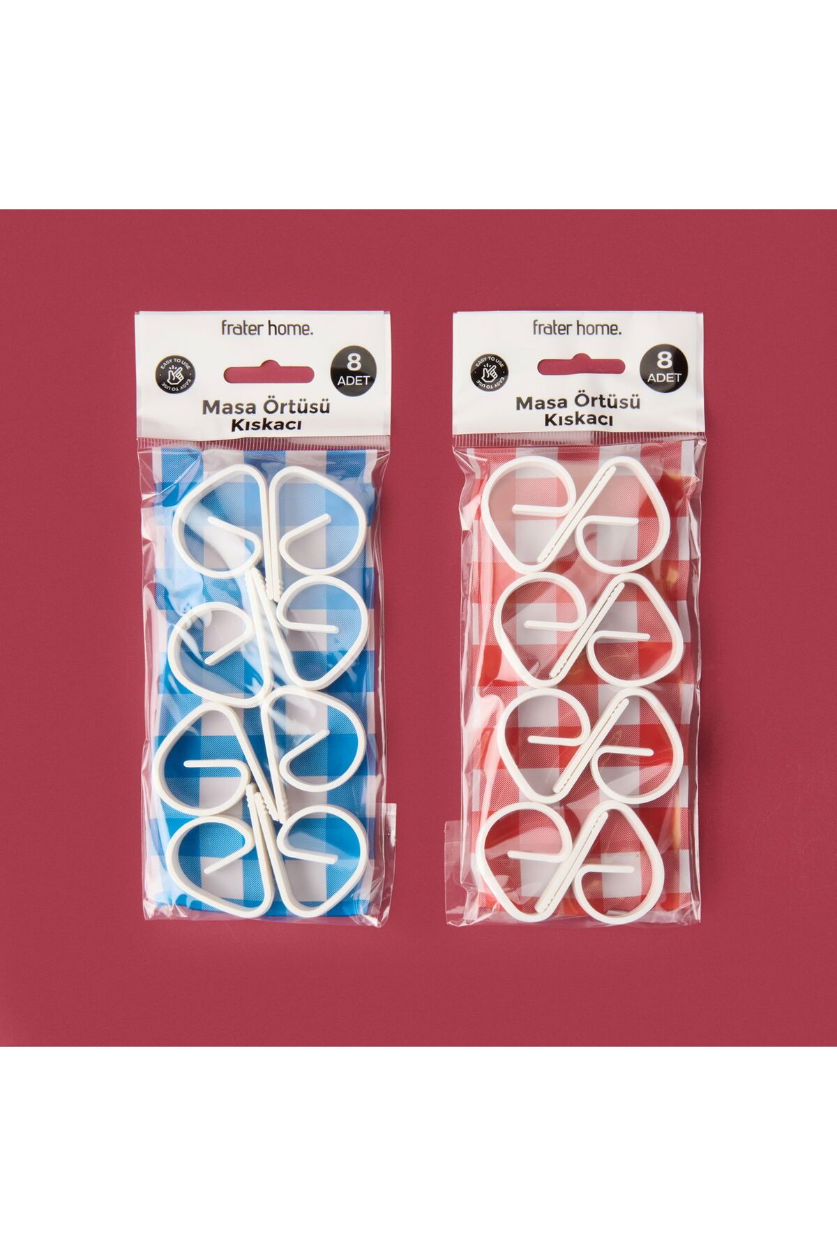 ASPARTAM Home 8'li Masa Örtüsü Kıskacı - - 6 cm