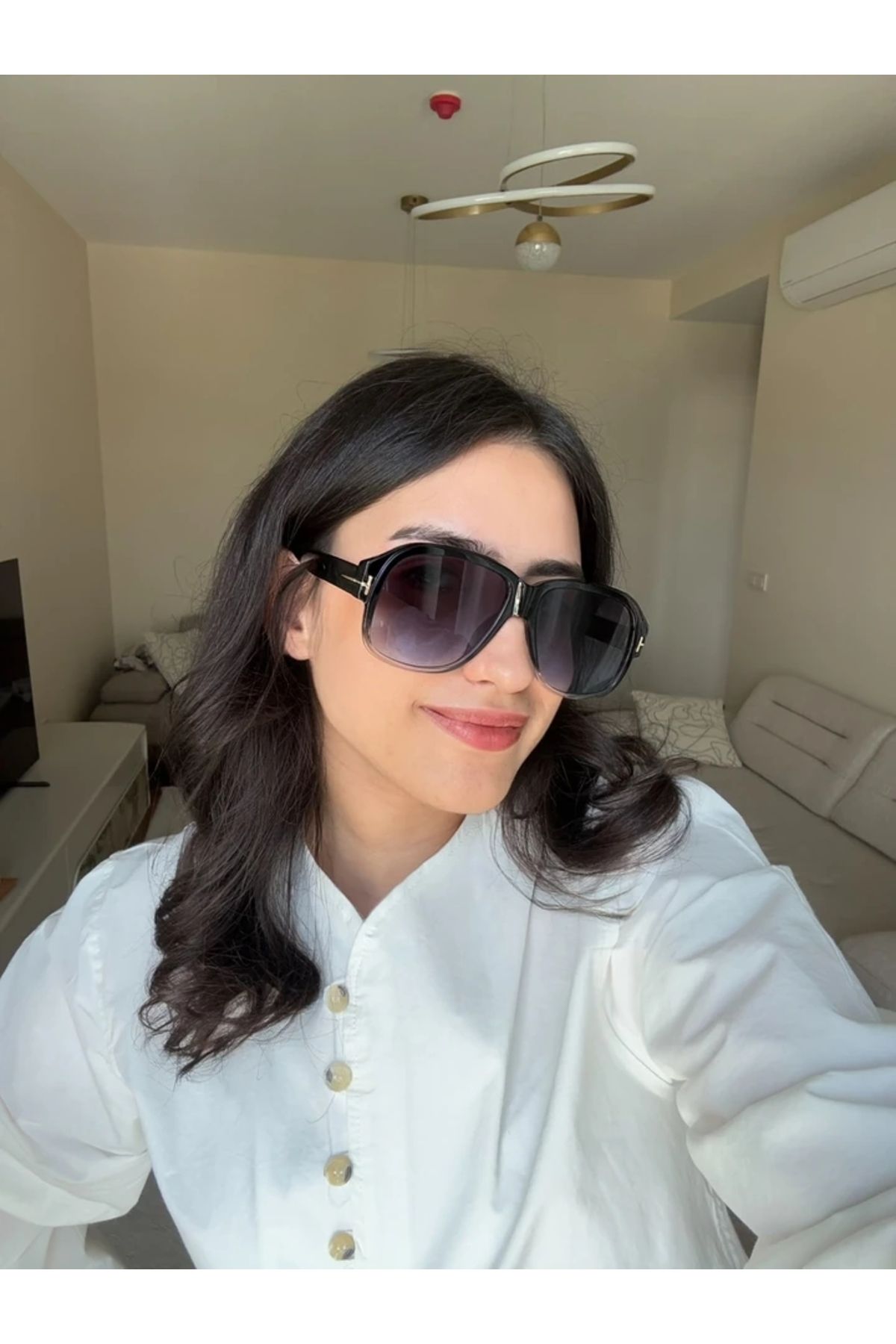 RoseandRoses Zyra Orijinal Model Güneş Gözlüğü Siyah Çerçeve Degrade Cam