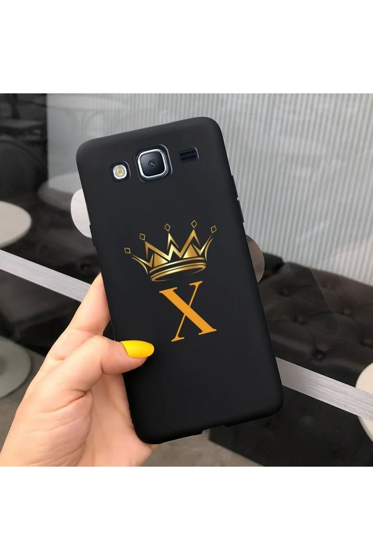 Rotaks Galaxy J7 Uyumlu Kılıf Silikon Esnek İsme Özel Baskılı Harf