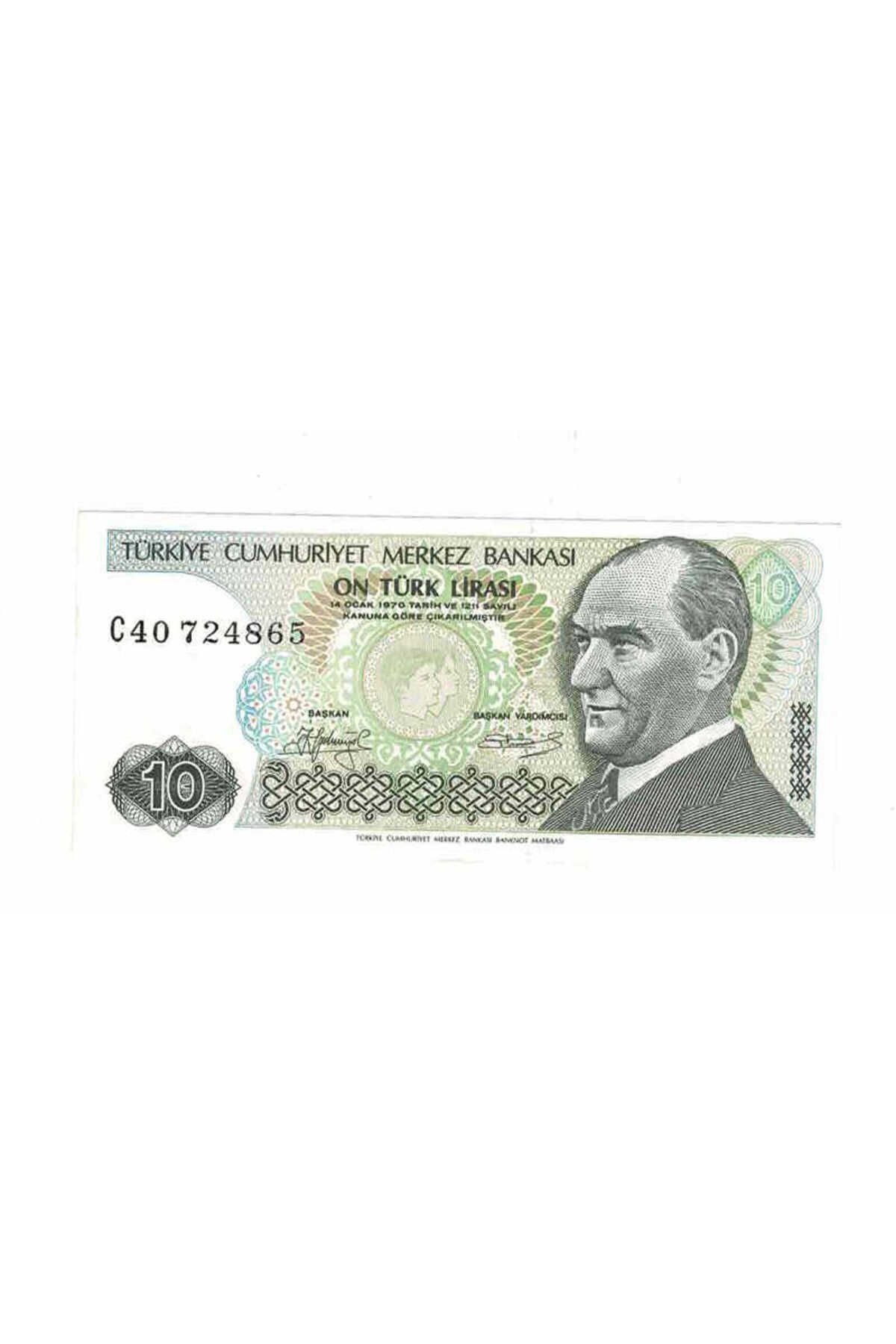 Gökçe Koleksiyon 7. Emisyon 1.Tertip 10 Türk Lirası Seri C40 ÇİL TCK9708