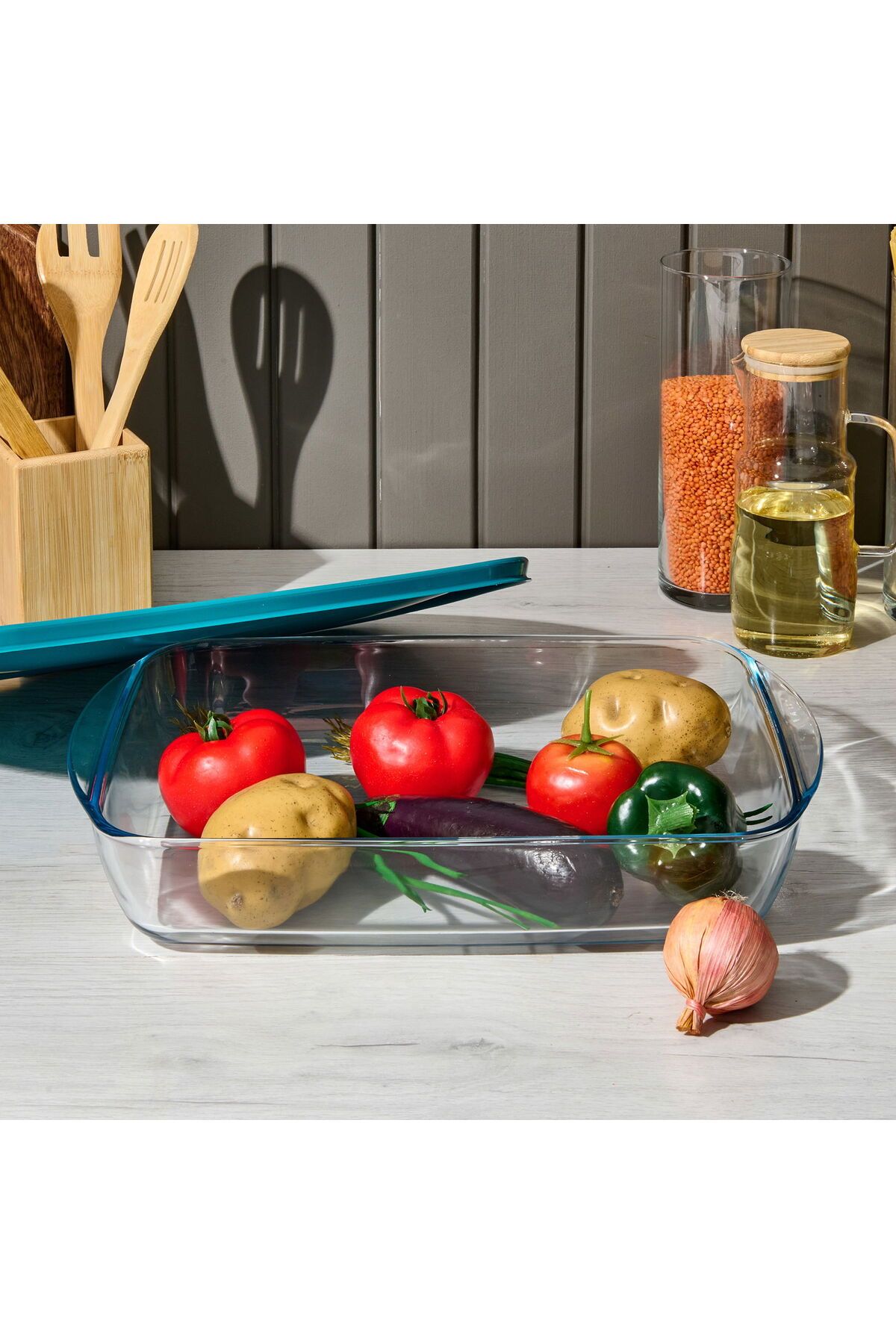 ASPARTAM Cook & Store Xl Dikdörtgen Kapaklı Saklama Kabı - 4,9 Lt
