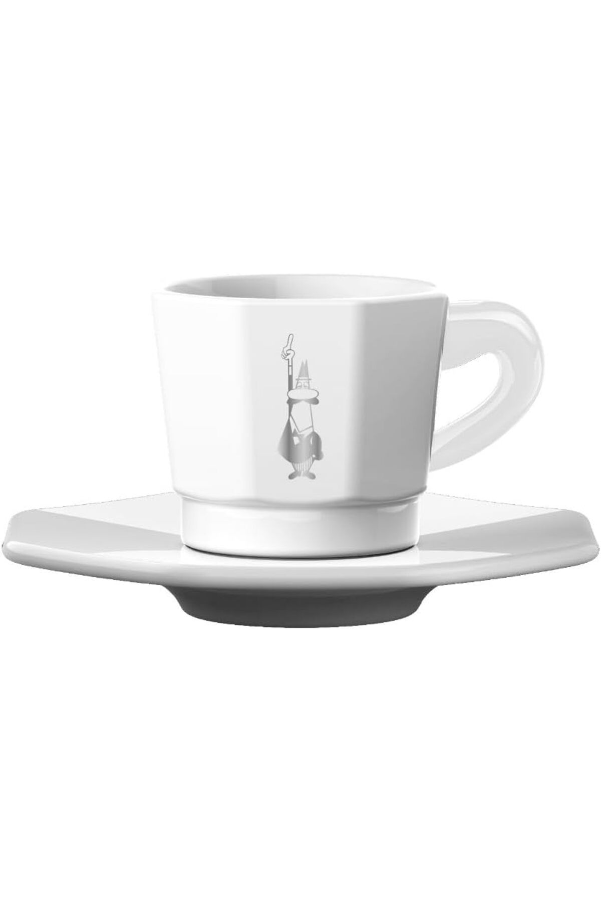 STOREMAX ELZ - 4'lü Espresso Fincan Seti - Sekizgen Tasarım - Beyaz Renk - Porselen FRNTR 1127478