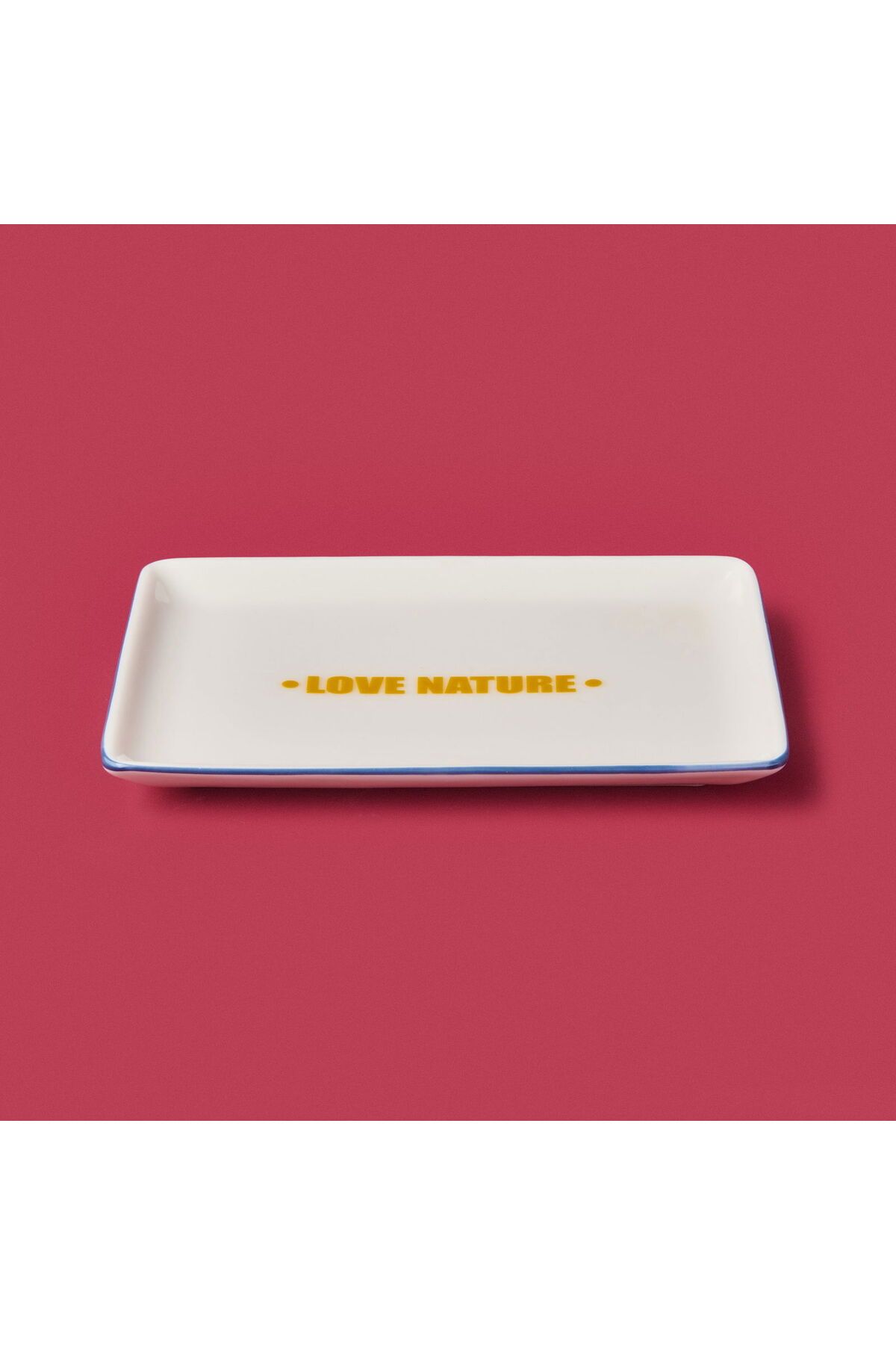 ASPARTAM Love Nature Servis Tabağı - Sarı / Mavi - 13x18 cm