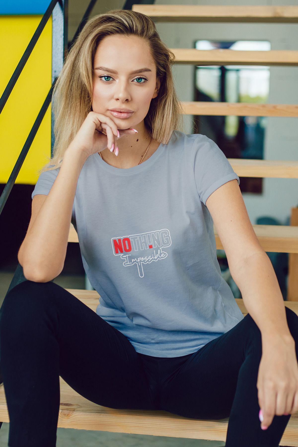 Decrift Nothing Impossible %100 Pamuk Kadın T-Shirt