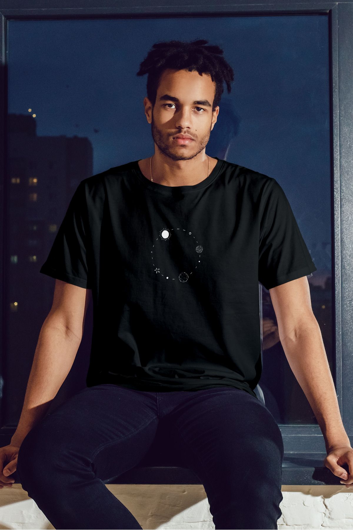 Decrift Gezegenler %100 Pamuk Kadın T-Shirt