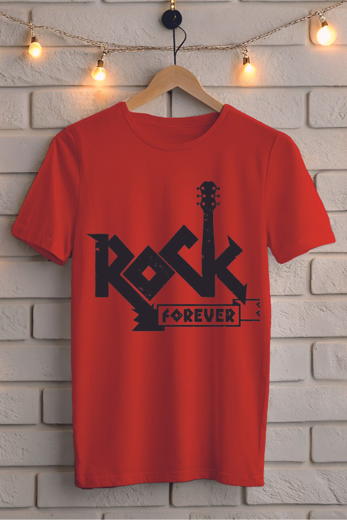 ModaSphere ROCK Baskılı Unisex Oversize Tişört