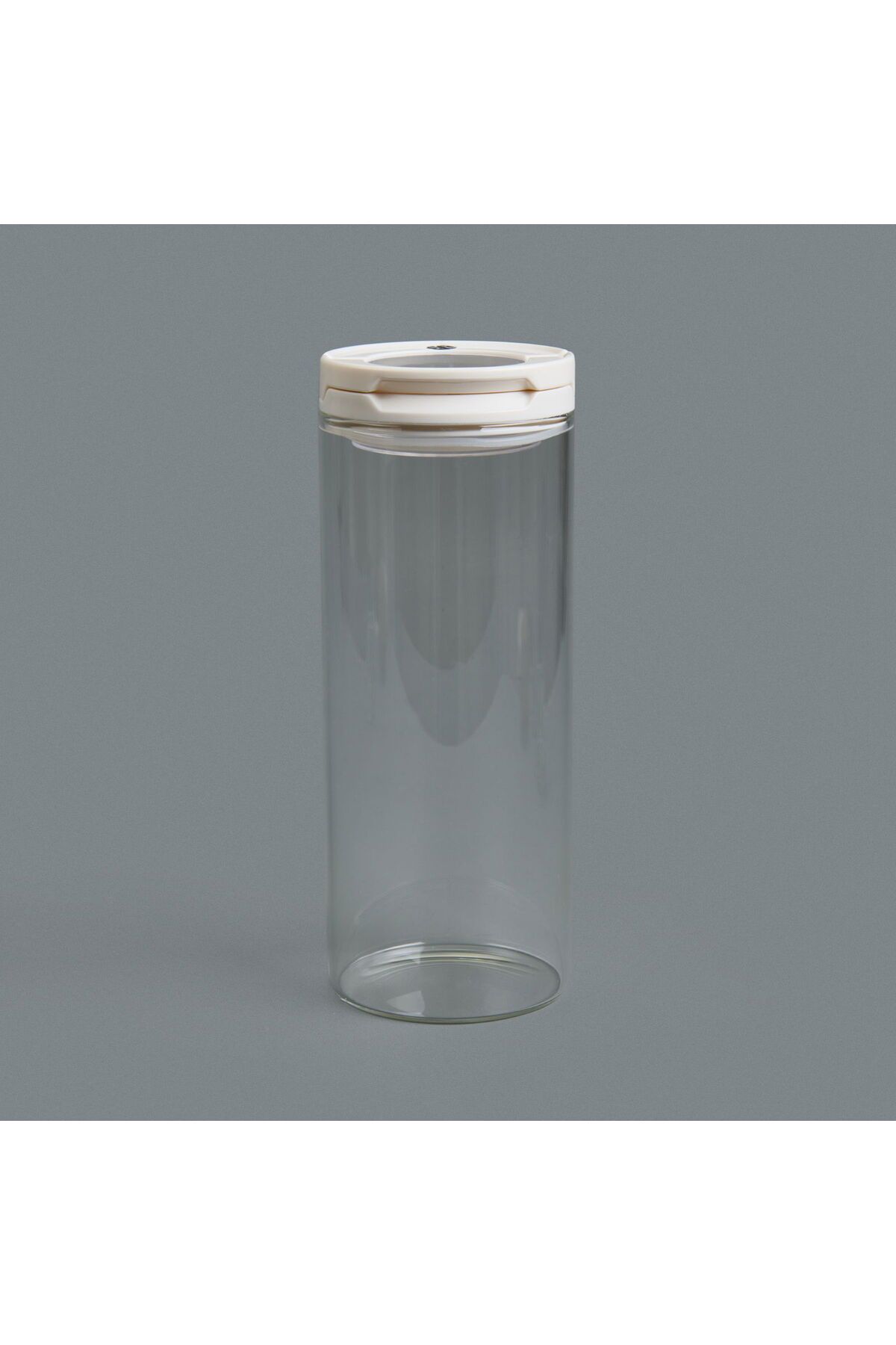 ASPARTAM Vakumlu Cam Kavanoz - Şeffaf / Beyaz - 800 ml