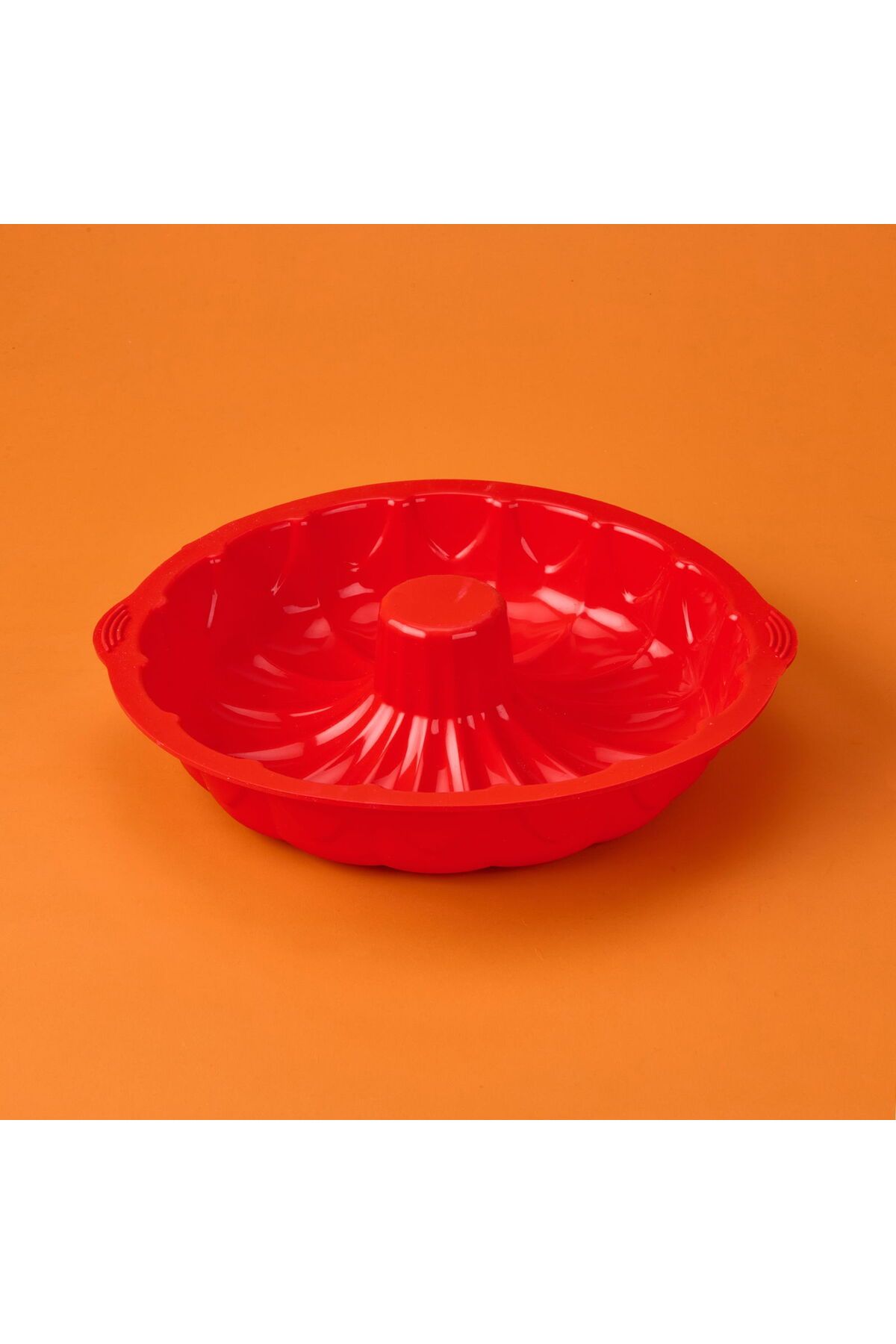 MATMEL Klasik Silikon Büyük Kek Kalıbı - Kırmızı - 35 cm