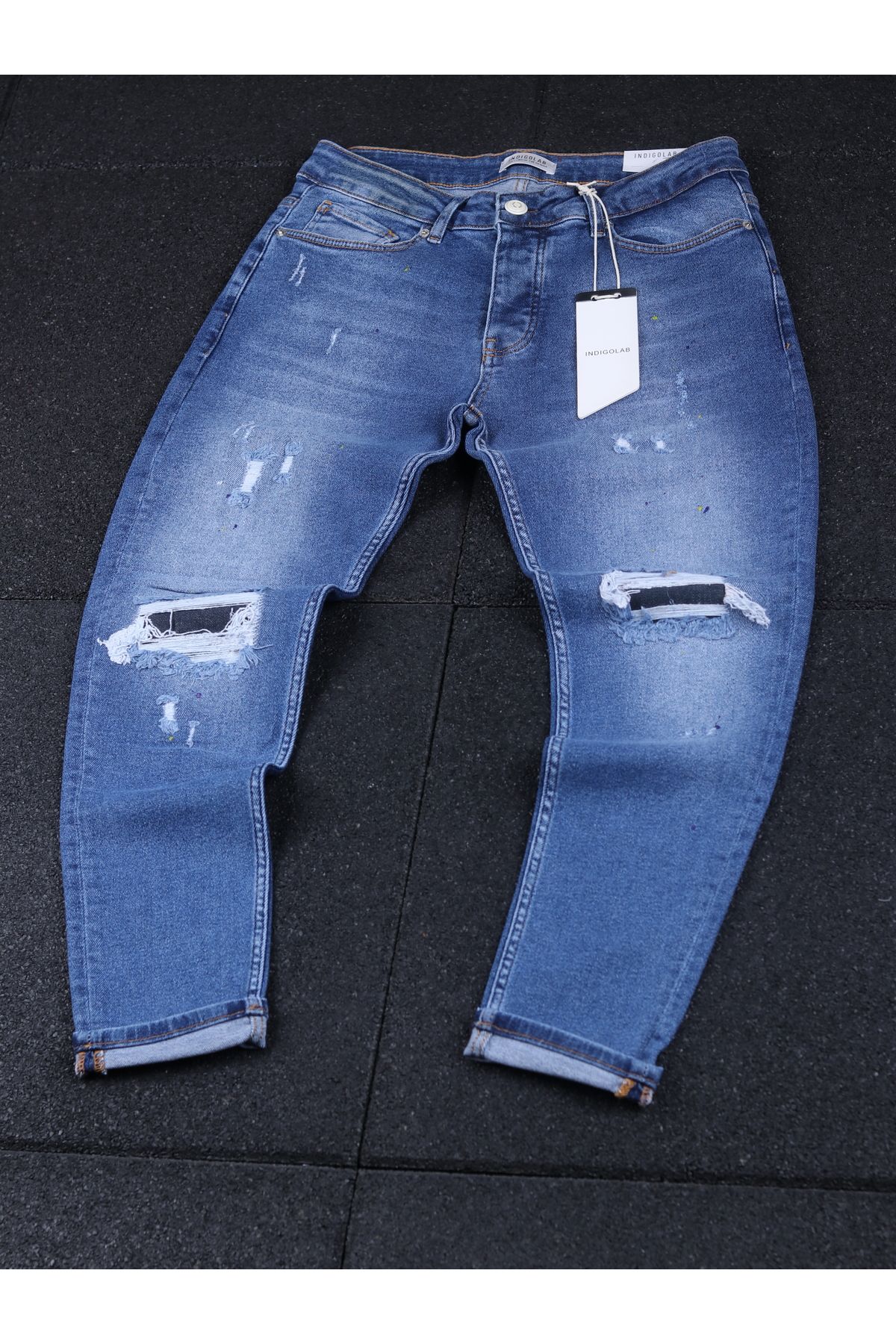 INDIGOLAB erkek Mavi denim pantolon