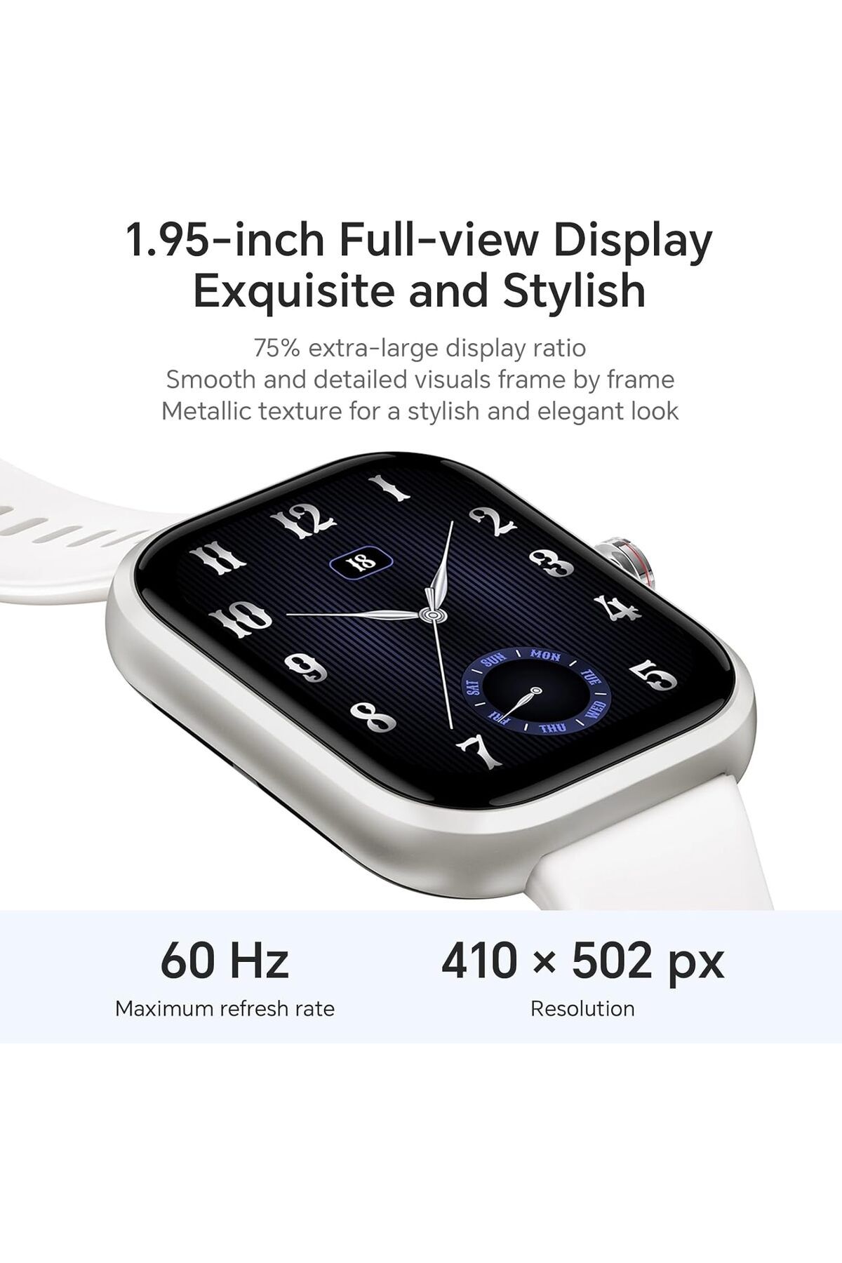 HONOR-CHOICE Smart Watch, 1.95 inch AMOLED, Spo2, Bluetooth Calling, GPS, 12 Days Standby, 5ATM, Com 3