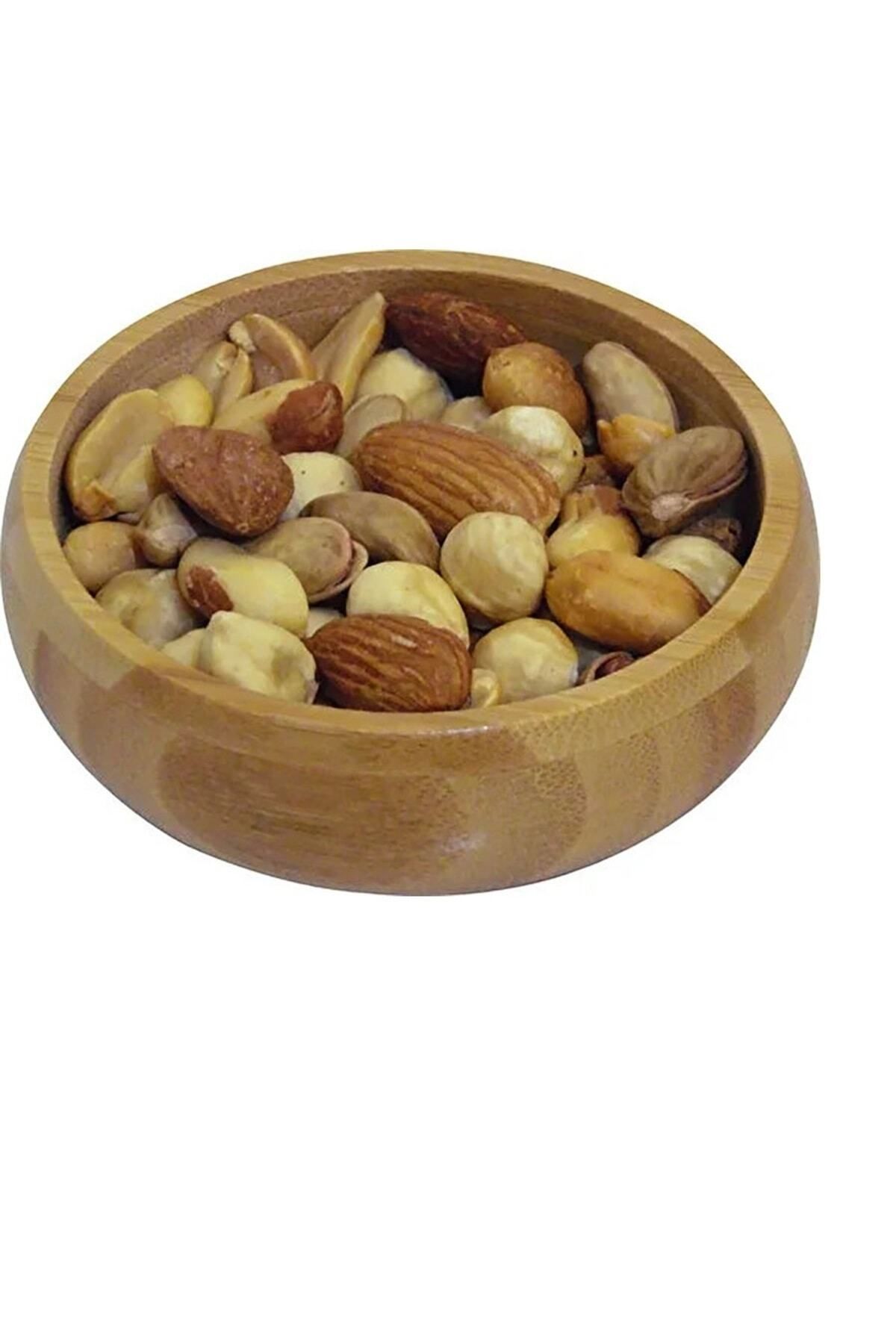 ellahomedekor Bambu Yuvarlak Çerezlik Bambu Çerez Kasesi Bambu Kase 4 Adet
