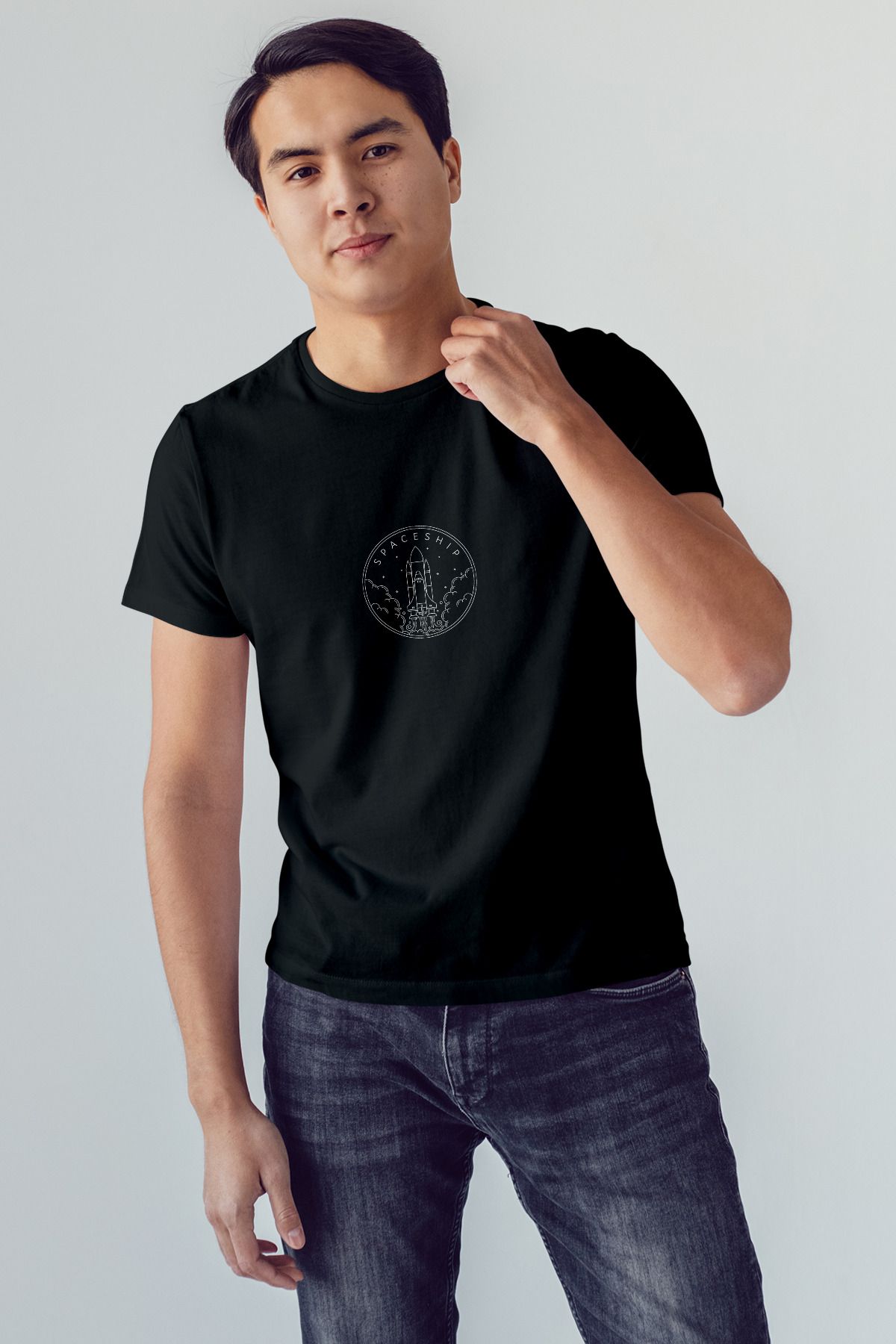 Decrift Spaceship %100 Pamuk Erkek T-Shirt