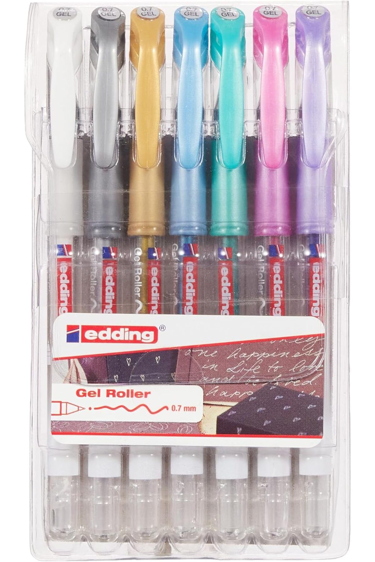 STOREMAX ELZ 2185 jel roller - beyaz, altın, gümüş, mavi, yeşil, pembe, mor - 7 kalem - 0,7 mm FRNTR 112
