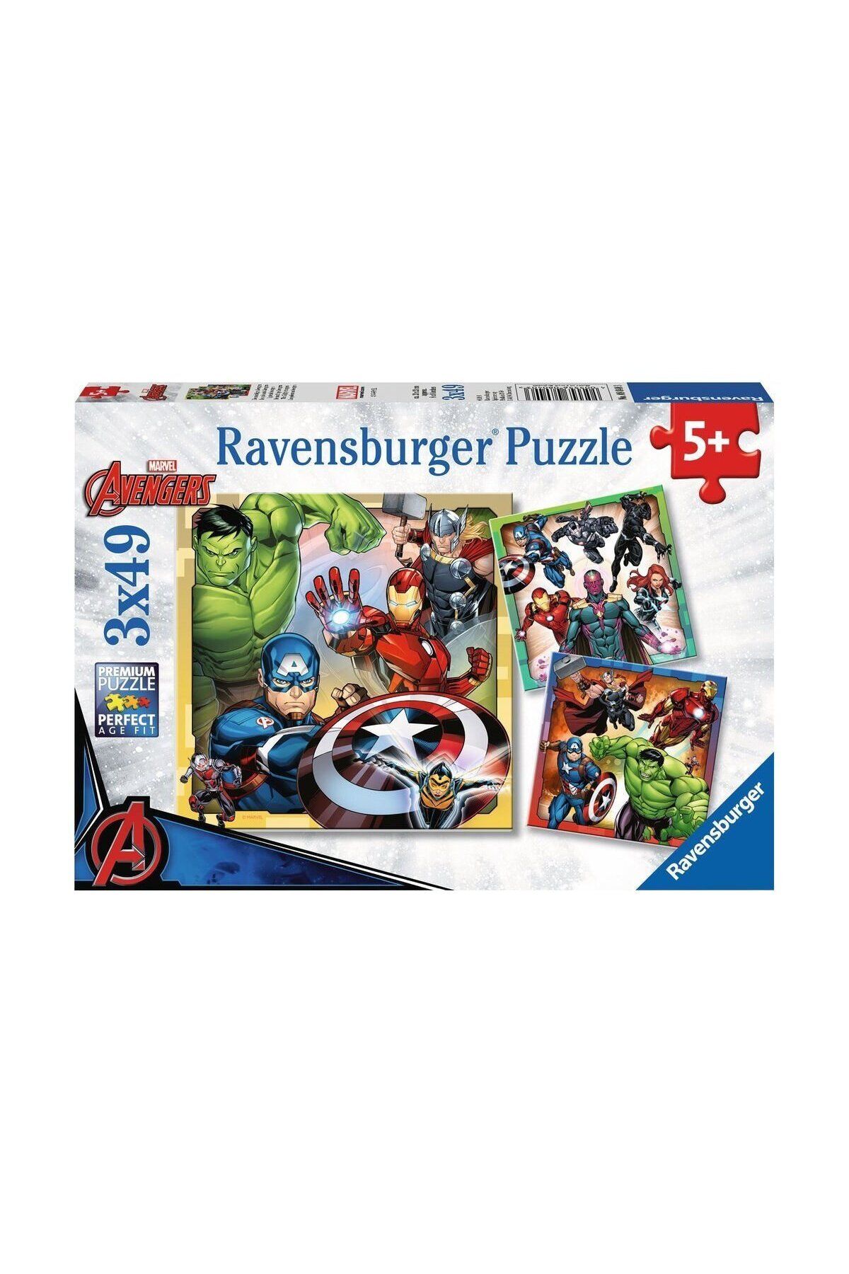 RAVENSBURGER 80403 Marvel Avengers 3x49 parça Ravensburger Puzzle