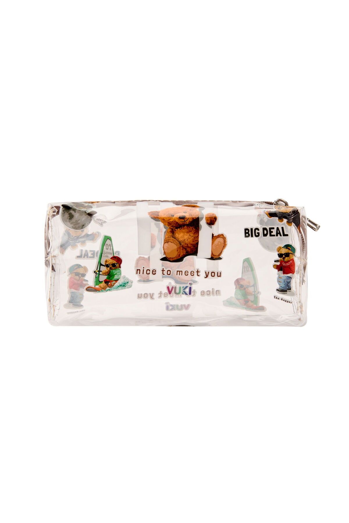 MATMEL VK-0074-11 Fermuarlı Kalem Kutu - Şeffaf - 18 cm
