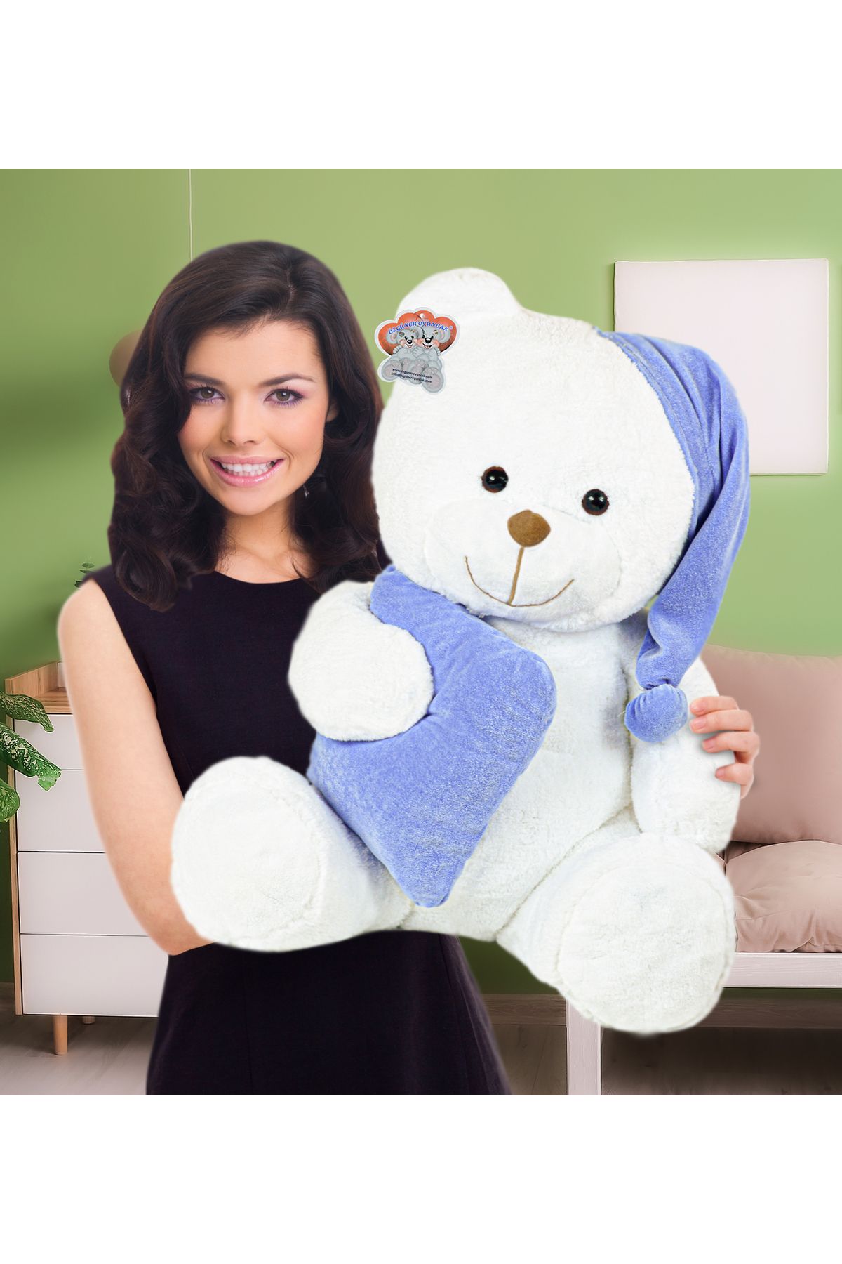 Özgüner Oyuncak Yastıklı Uyku Arkadaşı 80cm Peluş Ayıcık