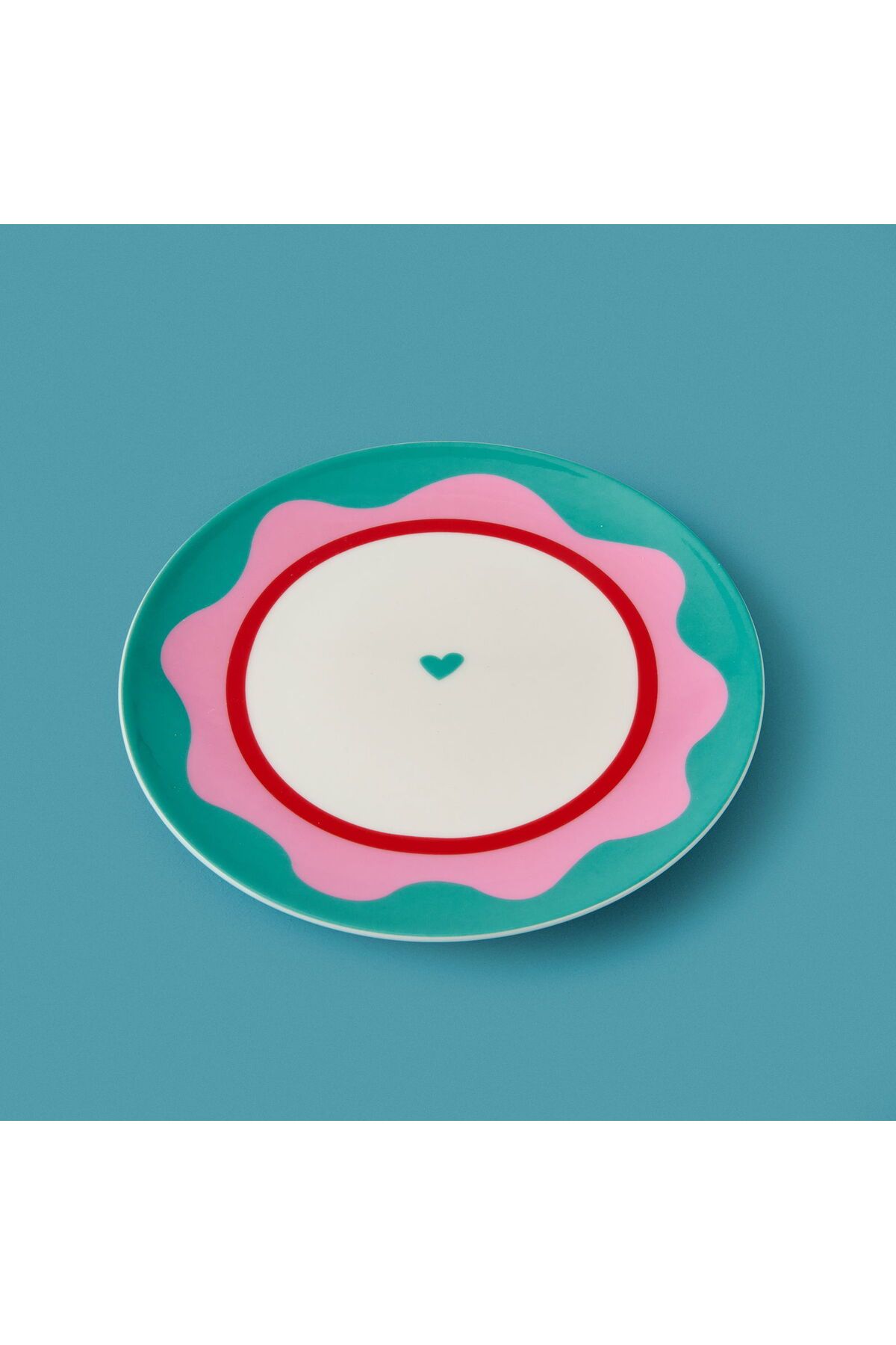 MATMEL Granny Tatlı Tabağı - Yeşil / Pembe - 19 cm