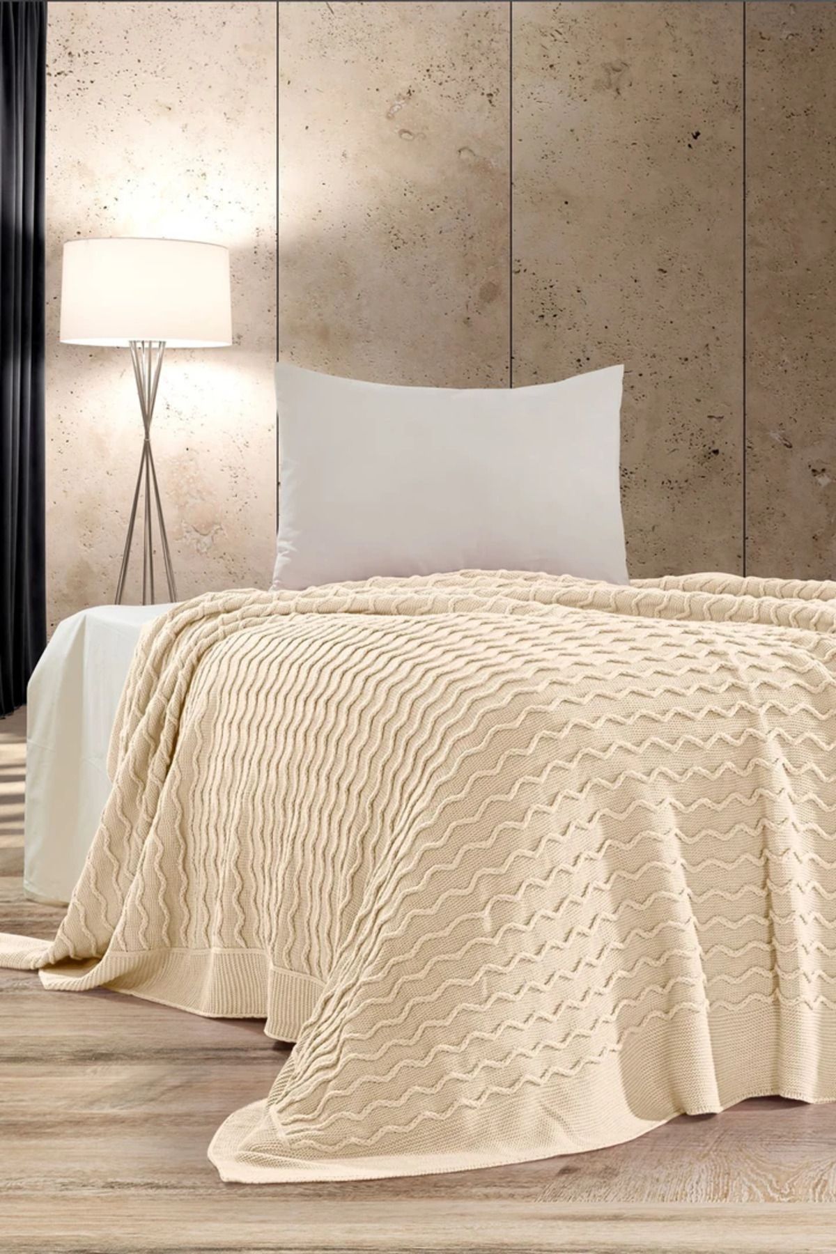 DOUX HOME Linda Triko Yatak Örtüsü Tek Kişilik 180 X 230 Cm