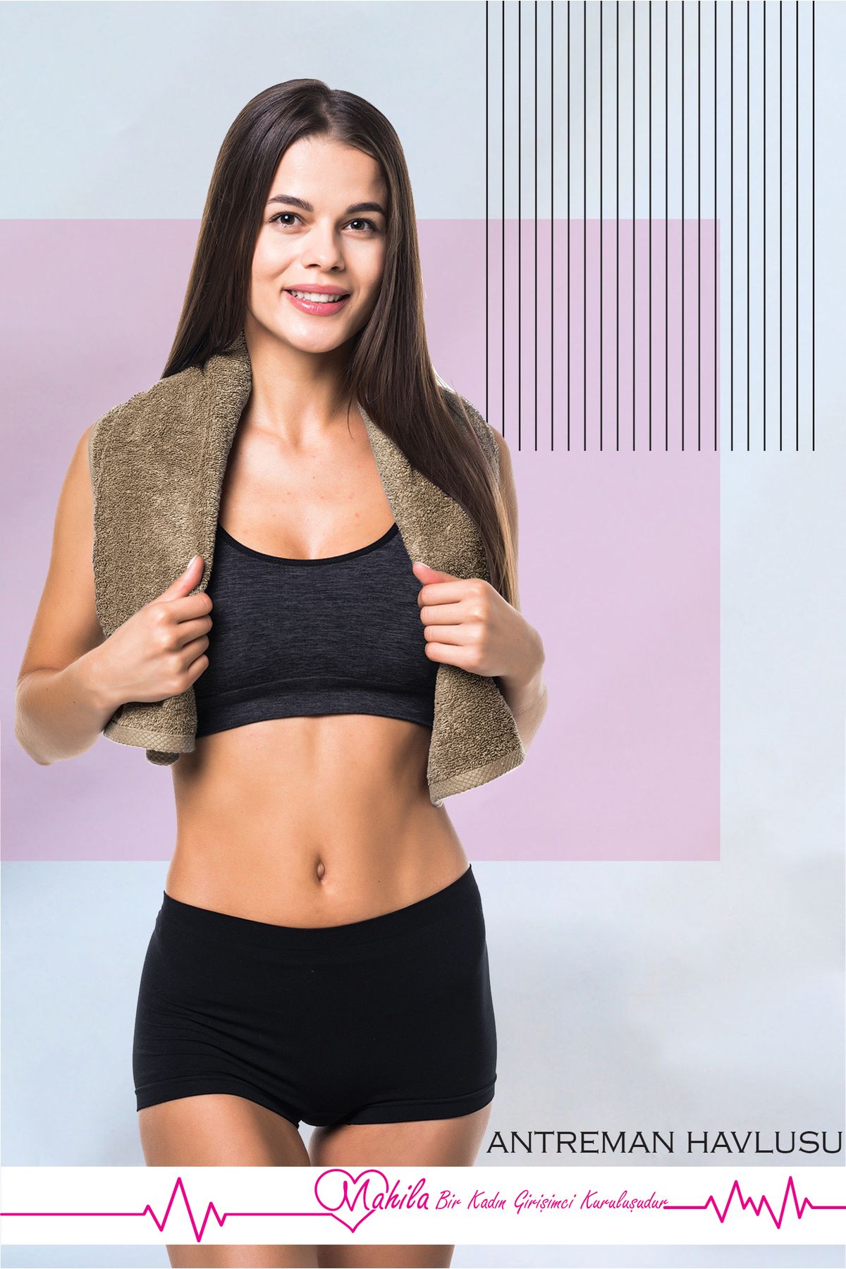 Mahila 30x85cm Sporcu Havlusu Pamuklu, Anti bakteriyel, Ter Emici Fitness Plates Boks Tenis Spor Havlusu