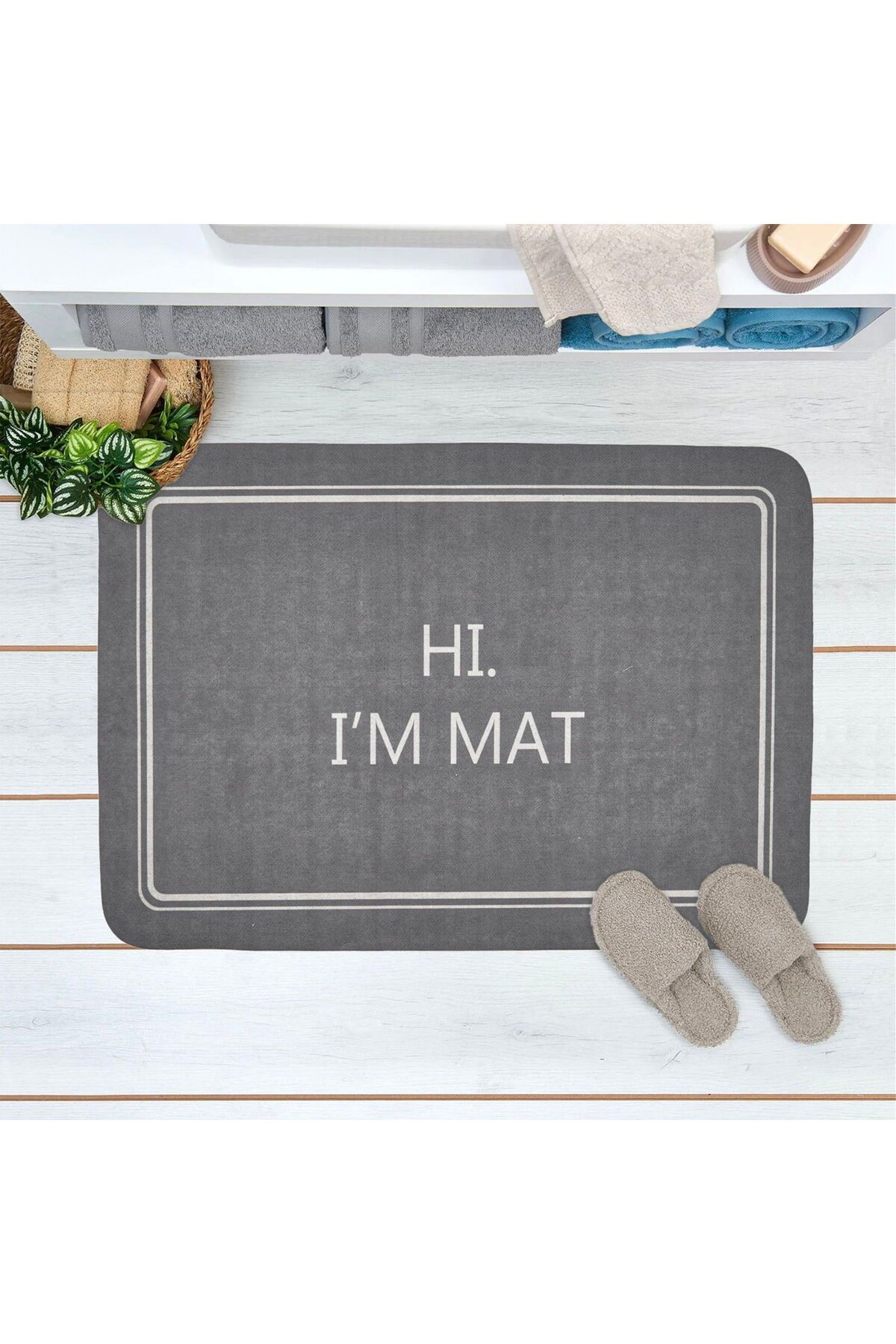 MATMEL Mat Sihirli Banyo Paspası - Antrasit - 50x70 cm