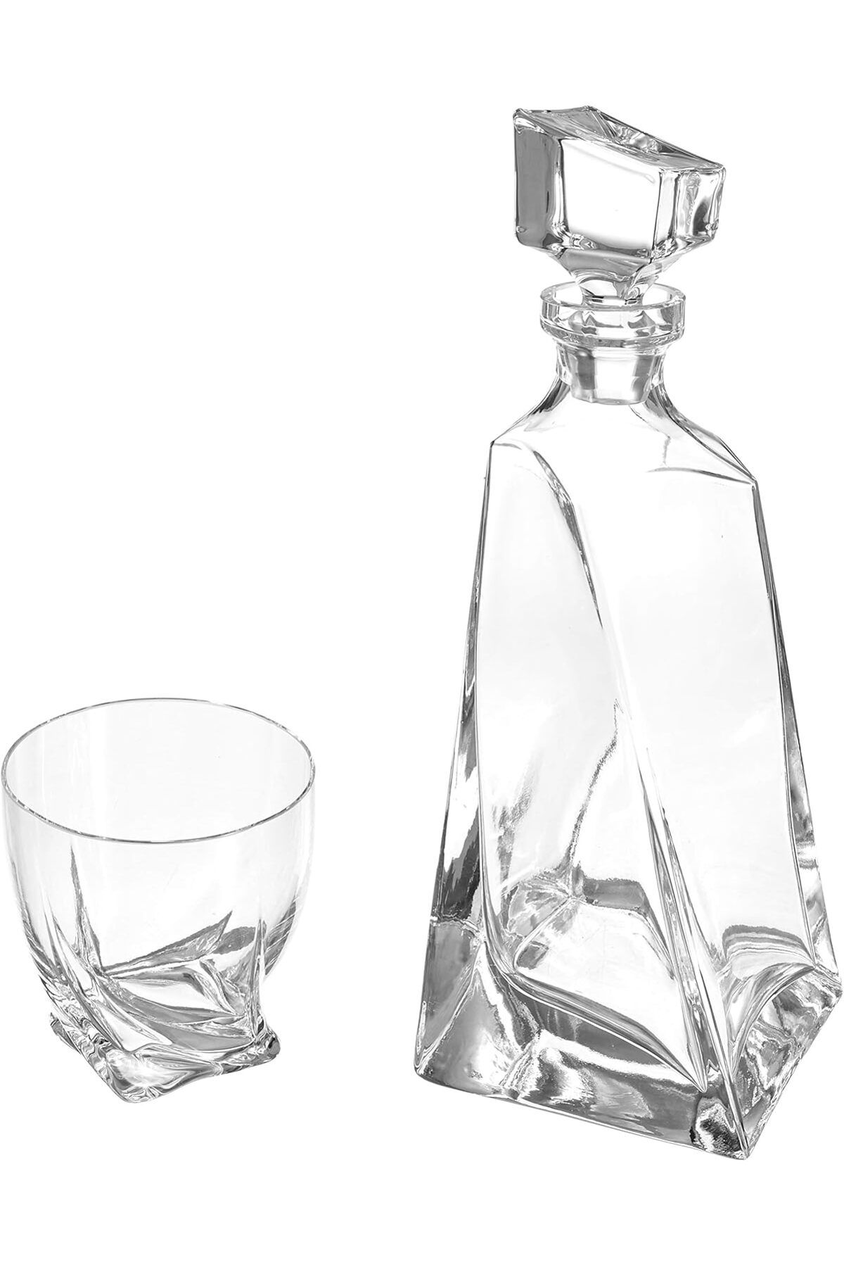 STOREMAX ELZ Twist  Seti, 1 Karaf ve 4 Bardak, 91211, Şeffaf, 800 ml FRNTR 1127478