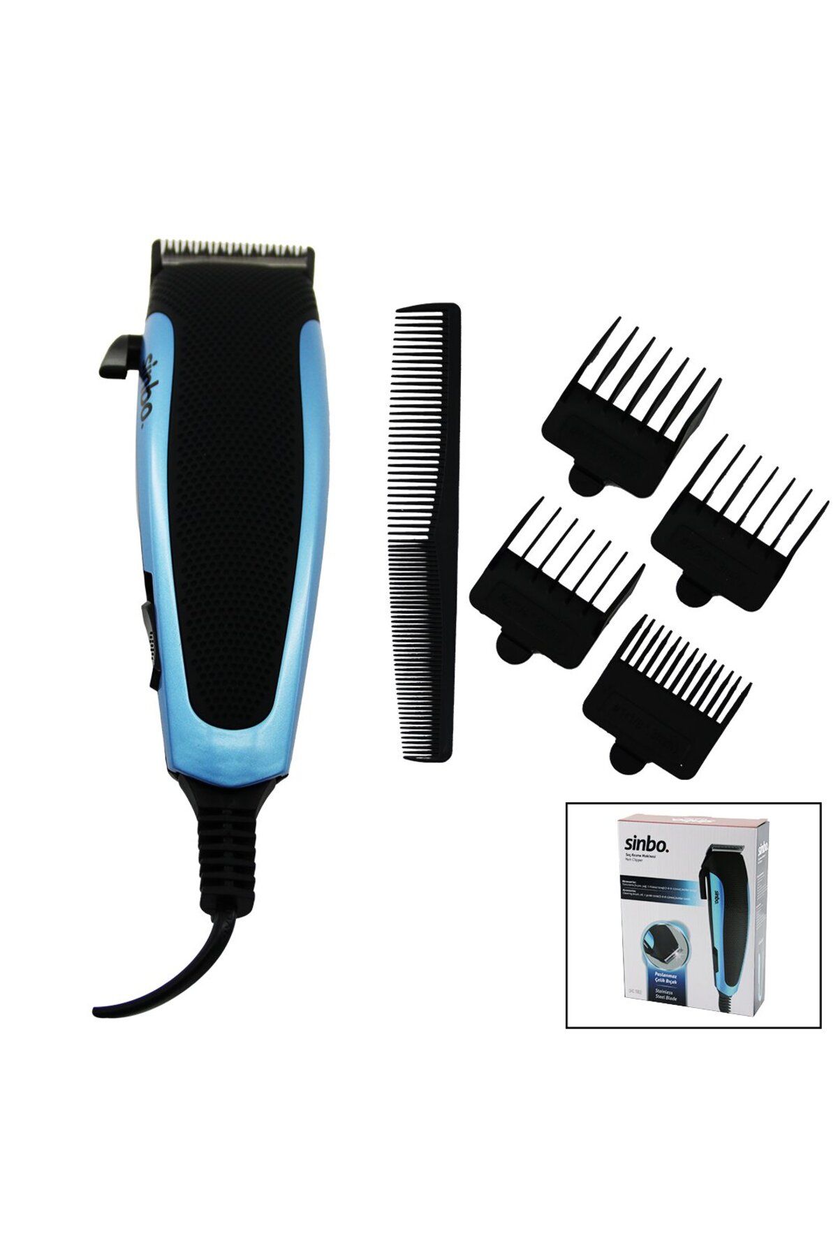 STOREMAX svticaret KABLOLU FİŞLİ SAÇ SAKAL KESME TRAŞ MAKİNESİ KOLLU TARAK AYARI SHC-1902 mhm 105351