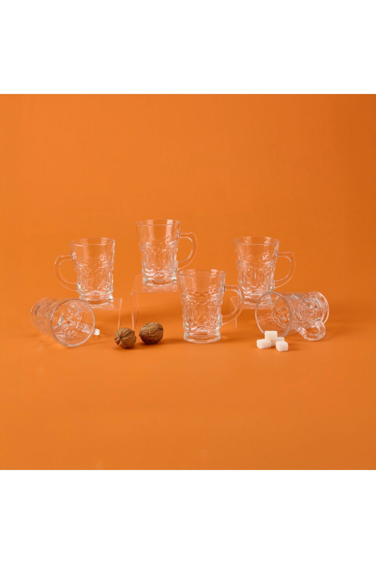 ASPARTAM In Love Oliver Diamond 6'lı Kupa Seti - Şeffaf - 220 ml