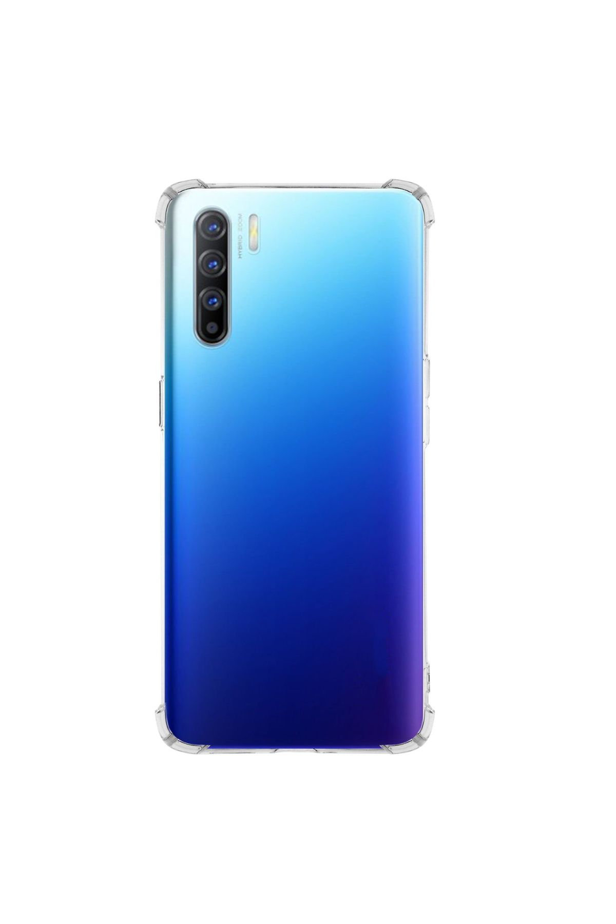 CaseArt Oppo Reno 3 ile uyumlu Kapak Köşe Korumalı Airbag Antishock Şeffaf Silikon Kılıf