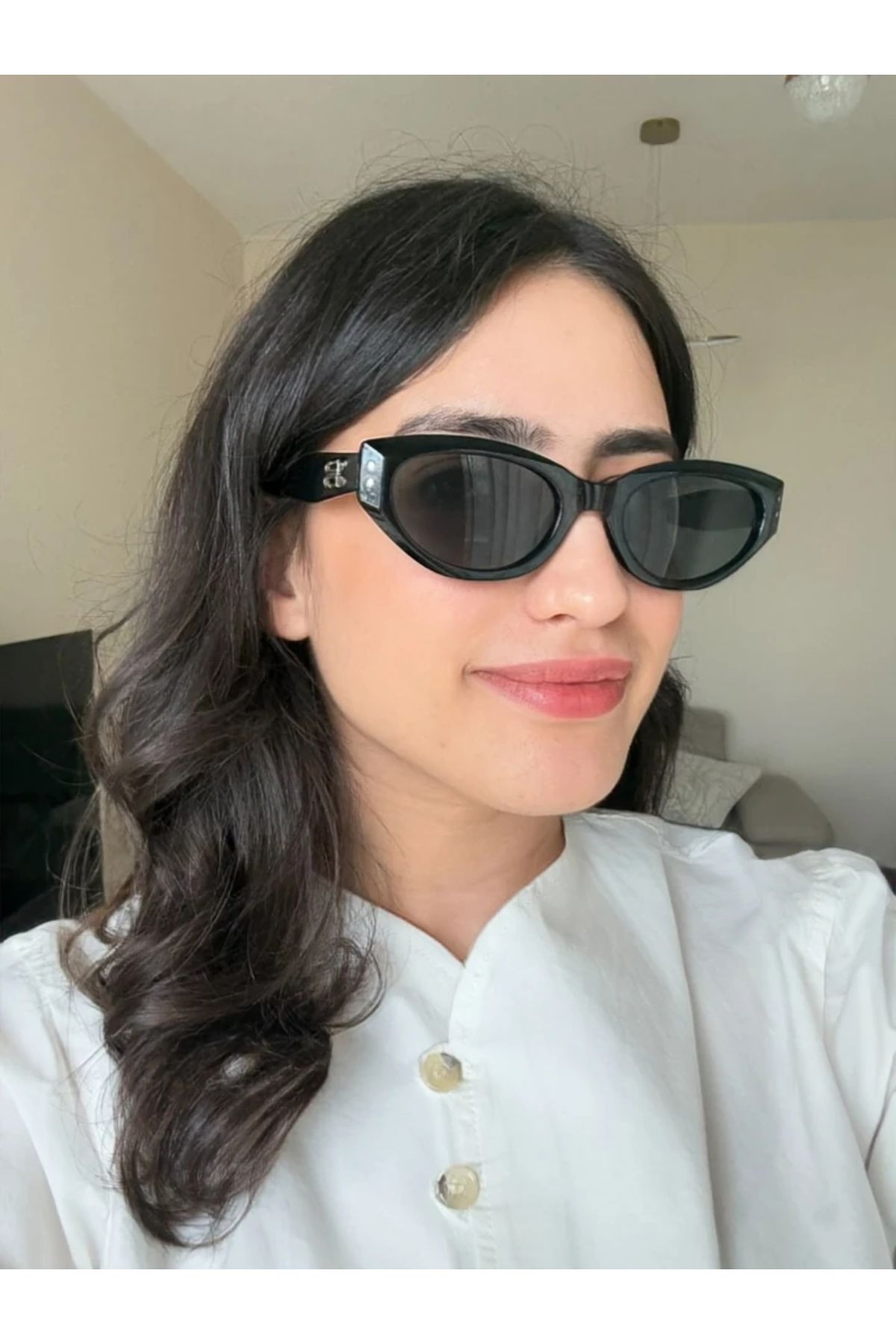 RoseandRoses Kairi Orijinal Model Güneş Gözlüğü Siyah Çerçeve Siyah Cam