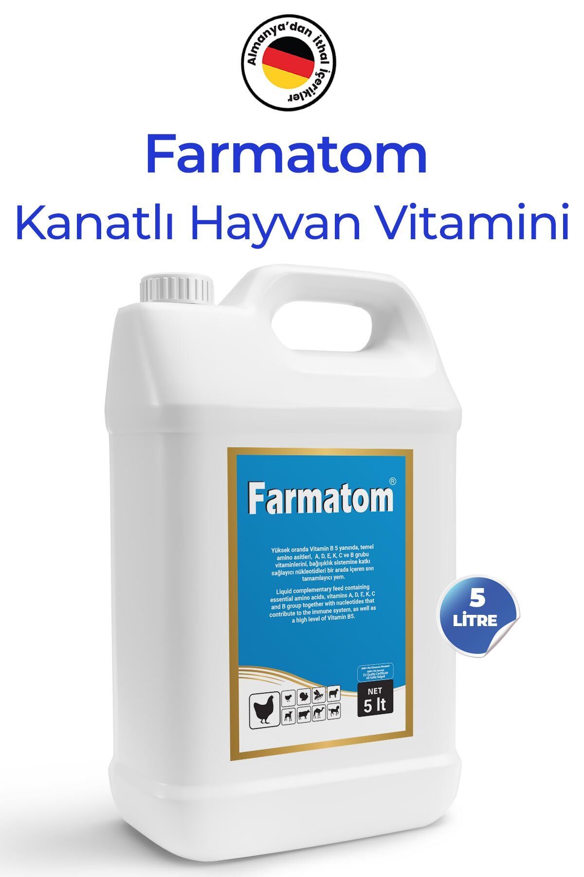 FARMATOM Kanatlı Hayvan Vitamini 5 Litre